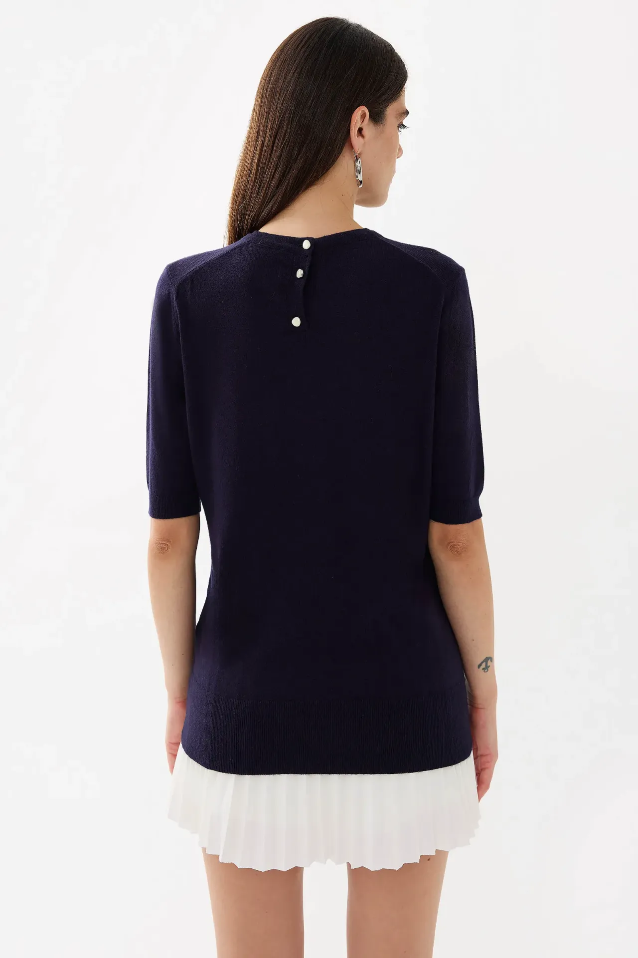 Short Sleeve Basic Knitted Sweater
