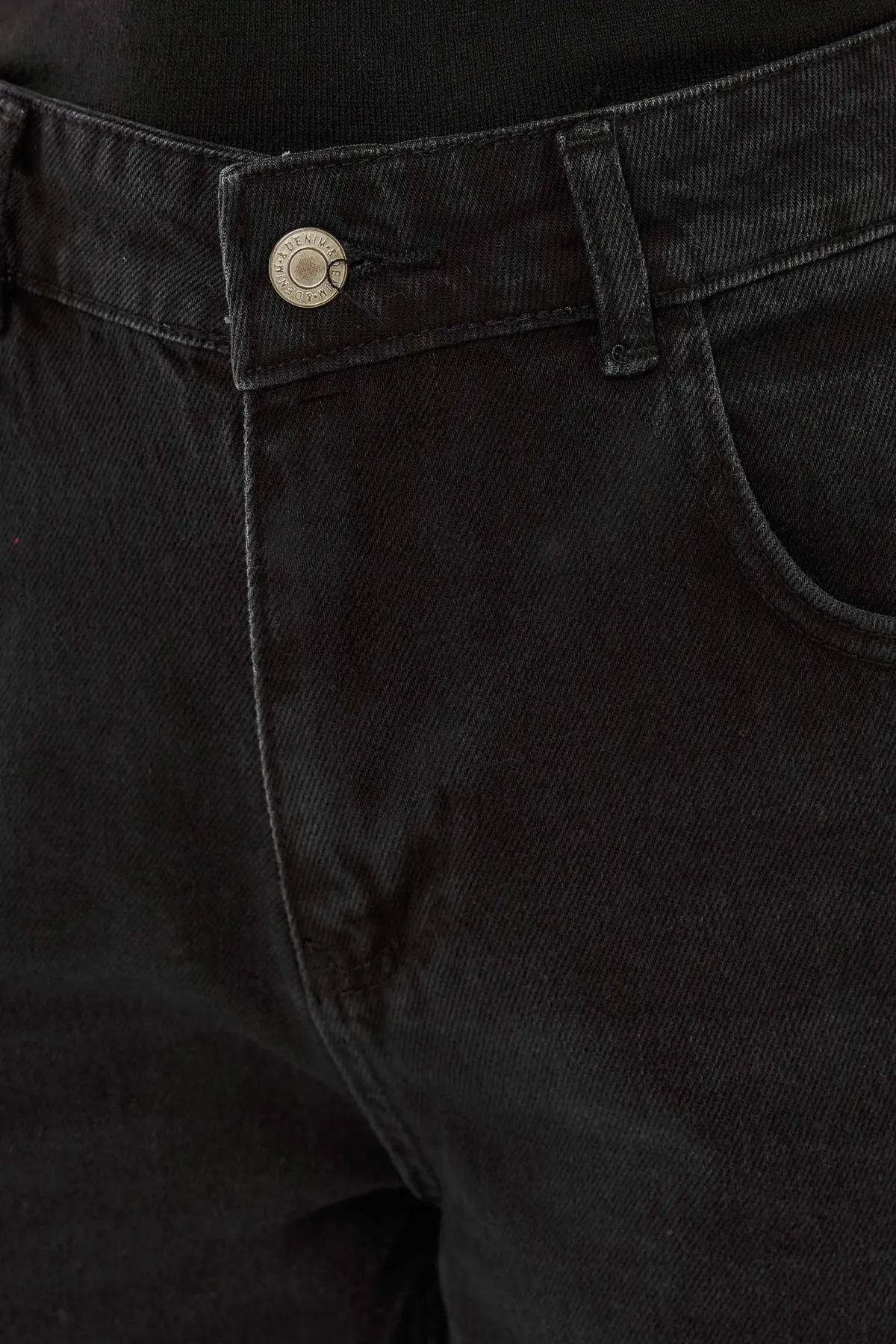 Washed Effect Wide Leg Denim Jeans 7