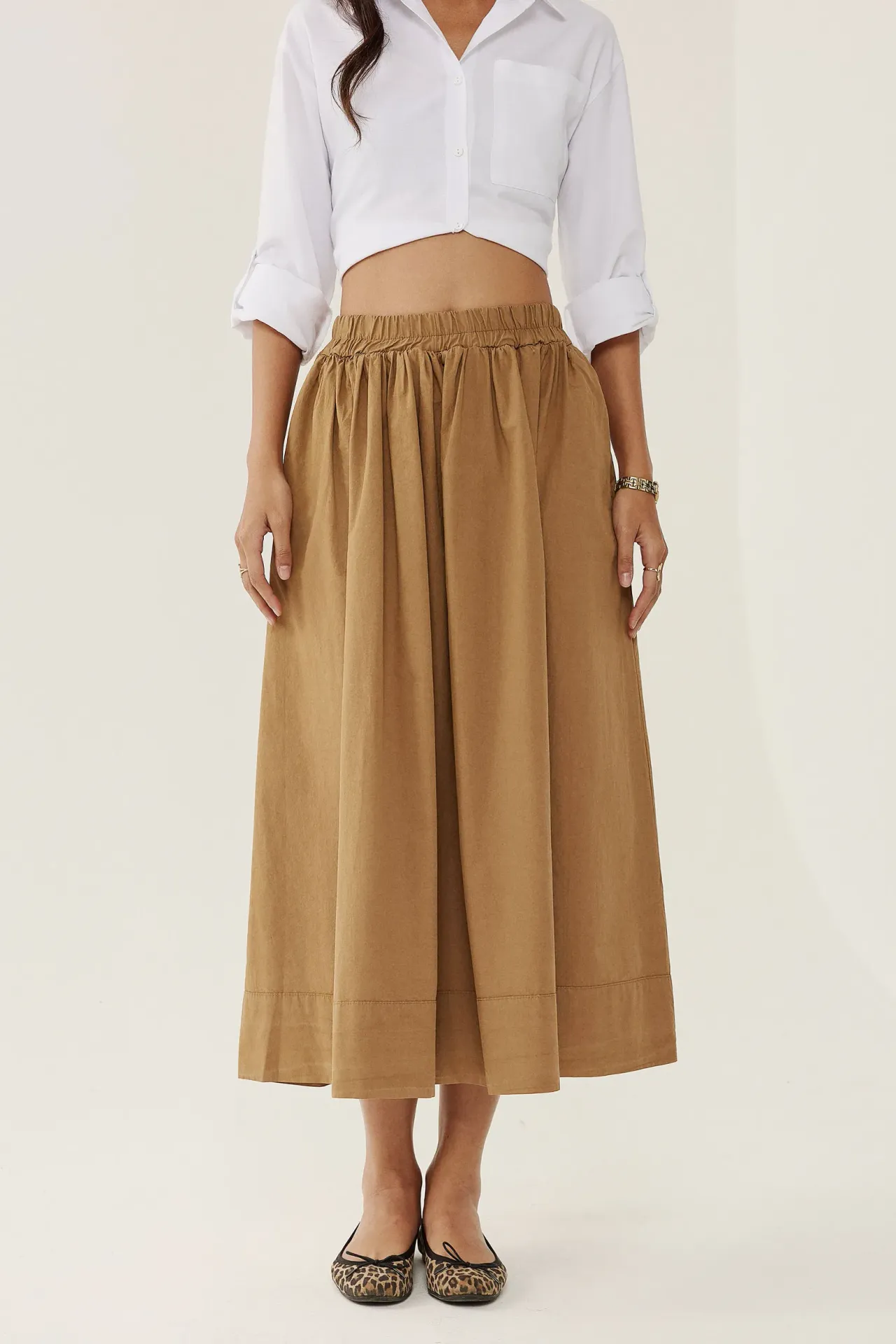 Flounced Maxi Skirt