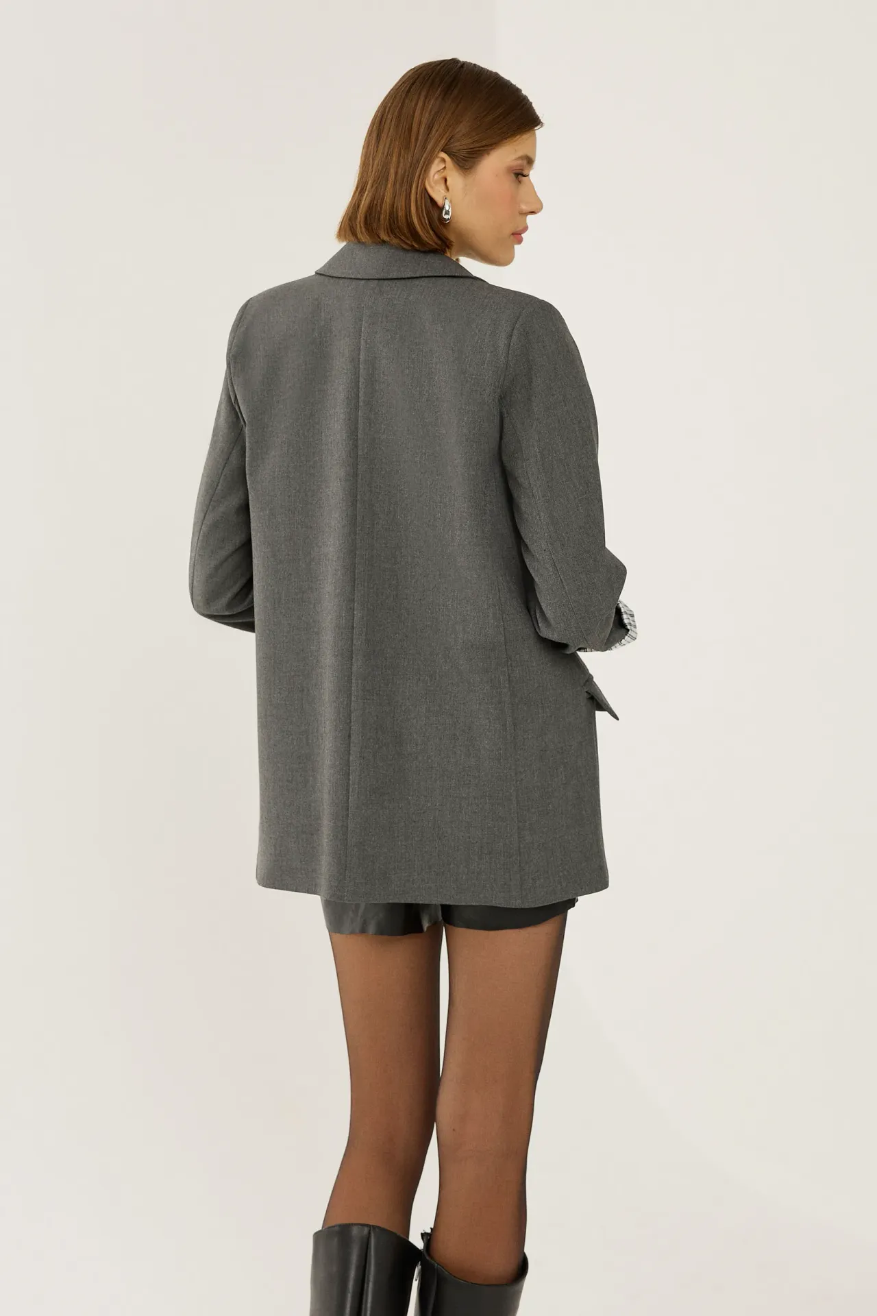 Oversized Blazer with Lining Detail 