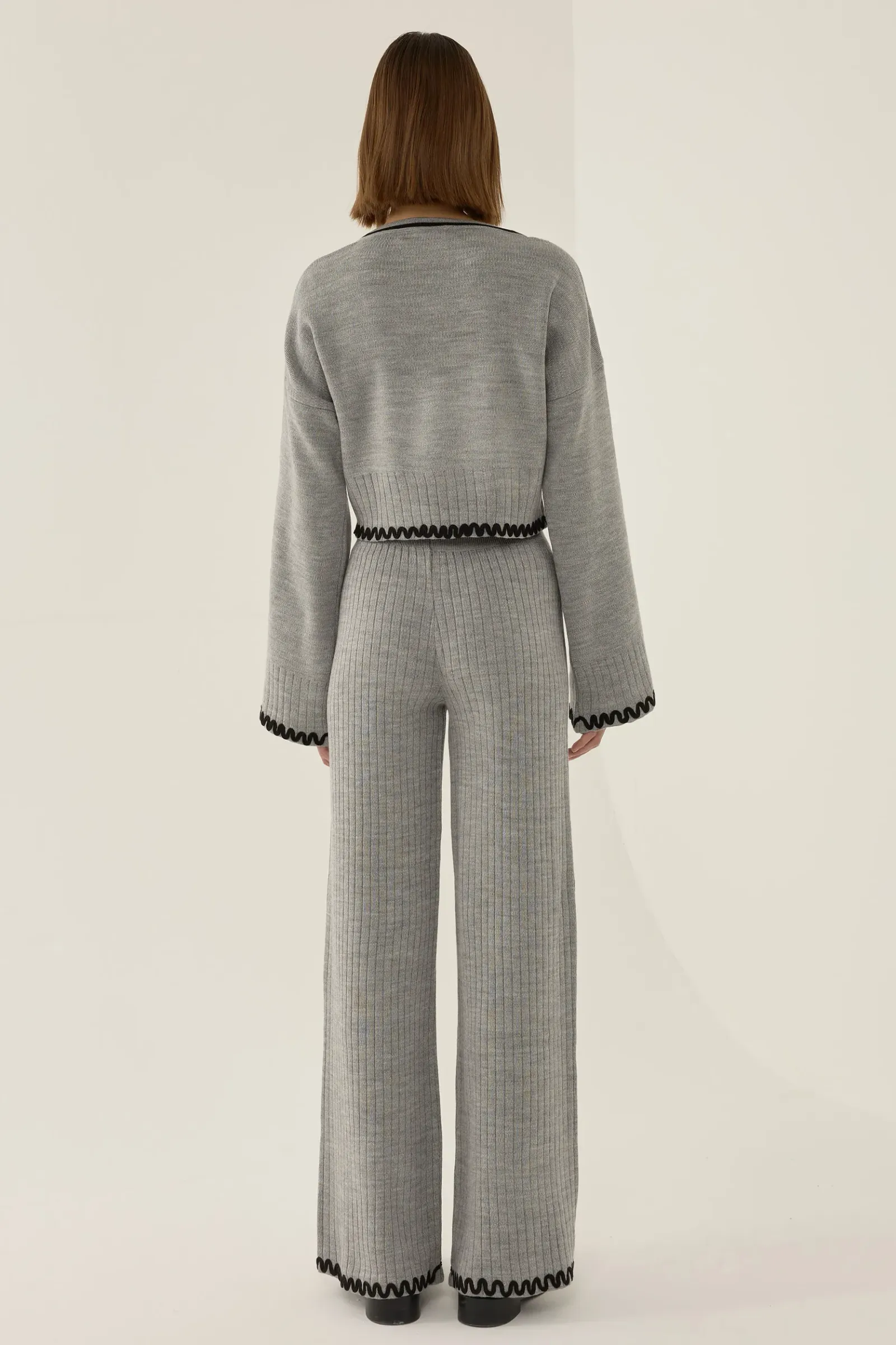 Basic Contrast Detailed Knitted Co-ord 5