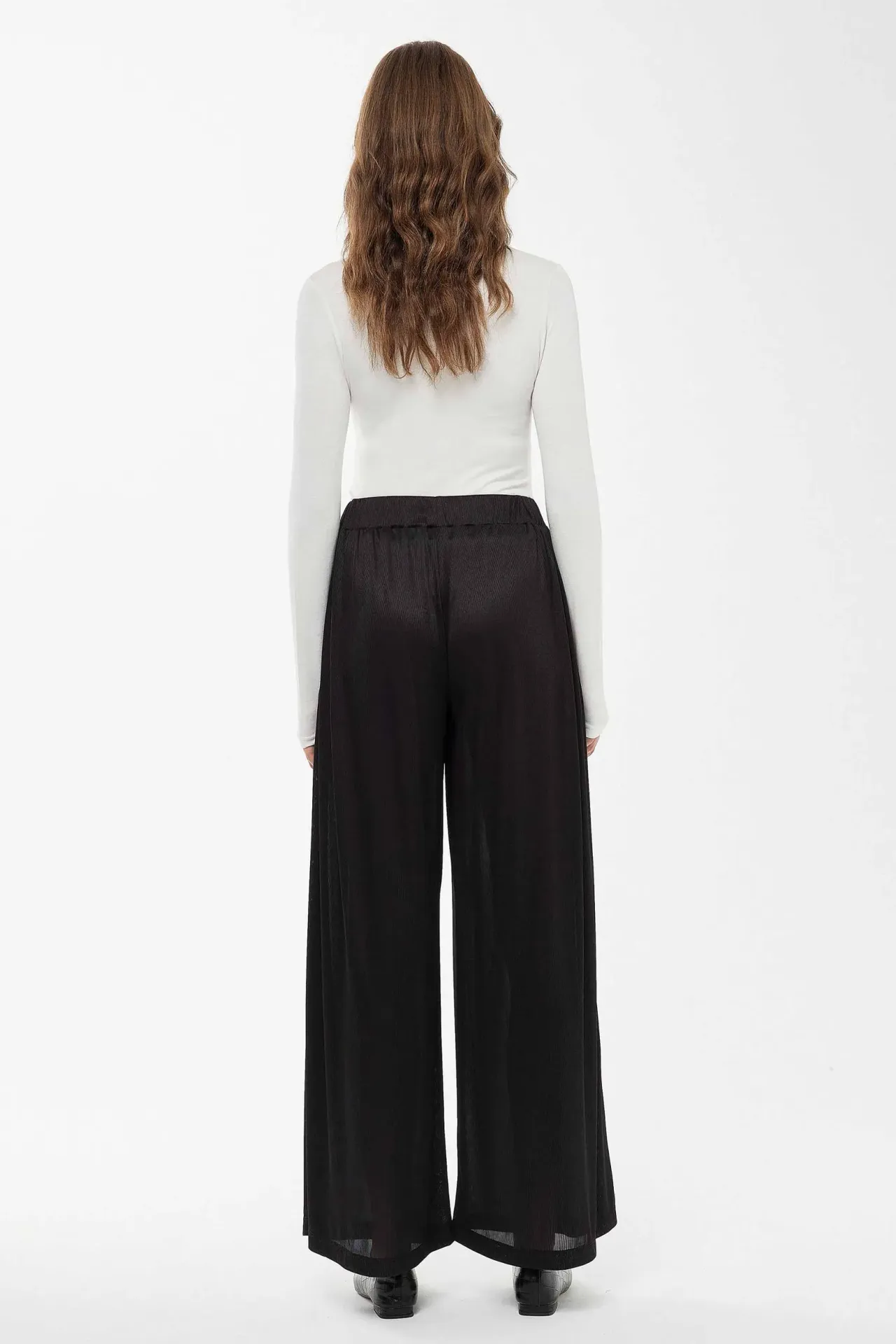 Wide Leg Elastic Waist Pants