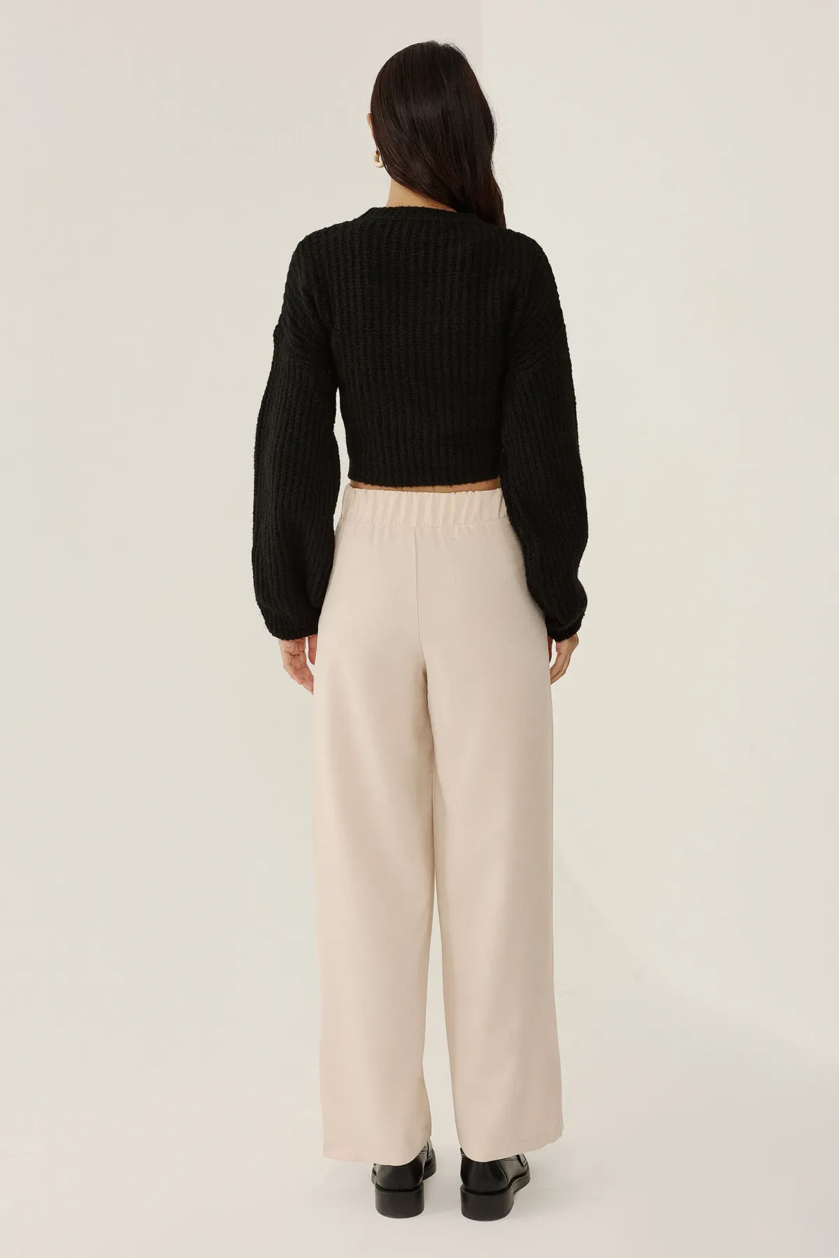 Waist Detailed Straight Leg Pants 7