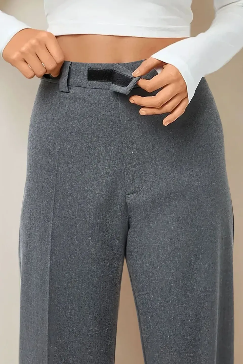 High Waist Straight Leg Pants