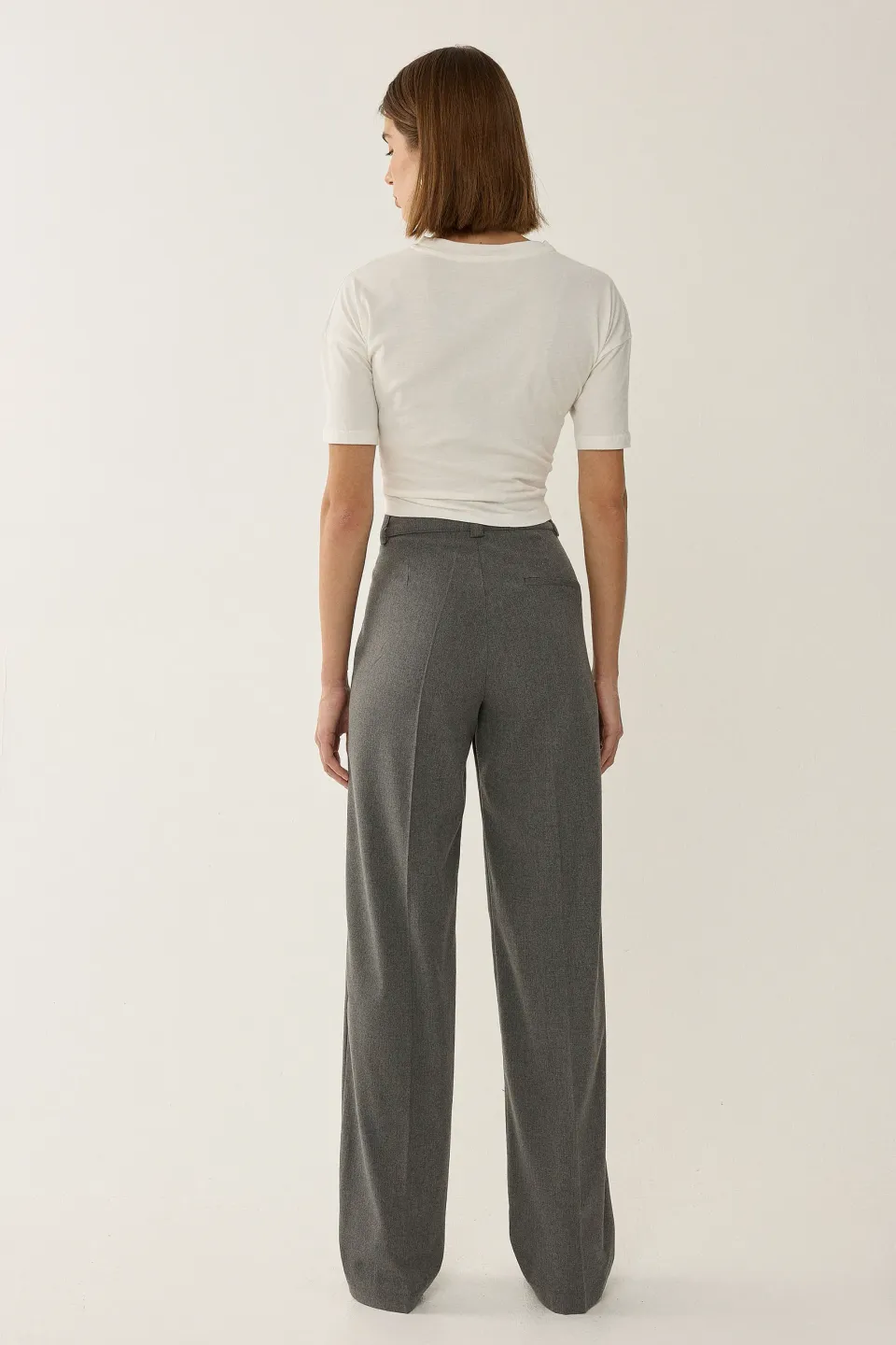 High Waist Straight Leg Pants