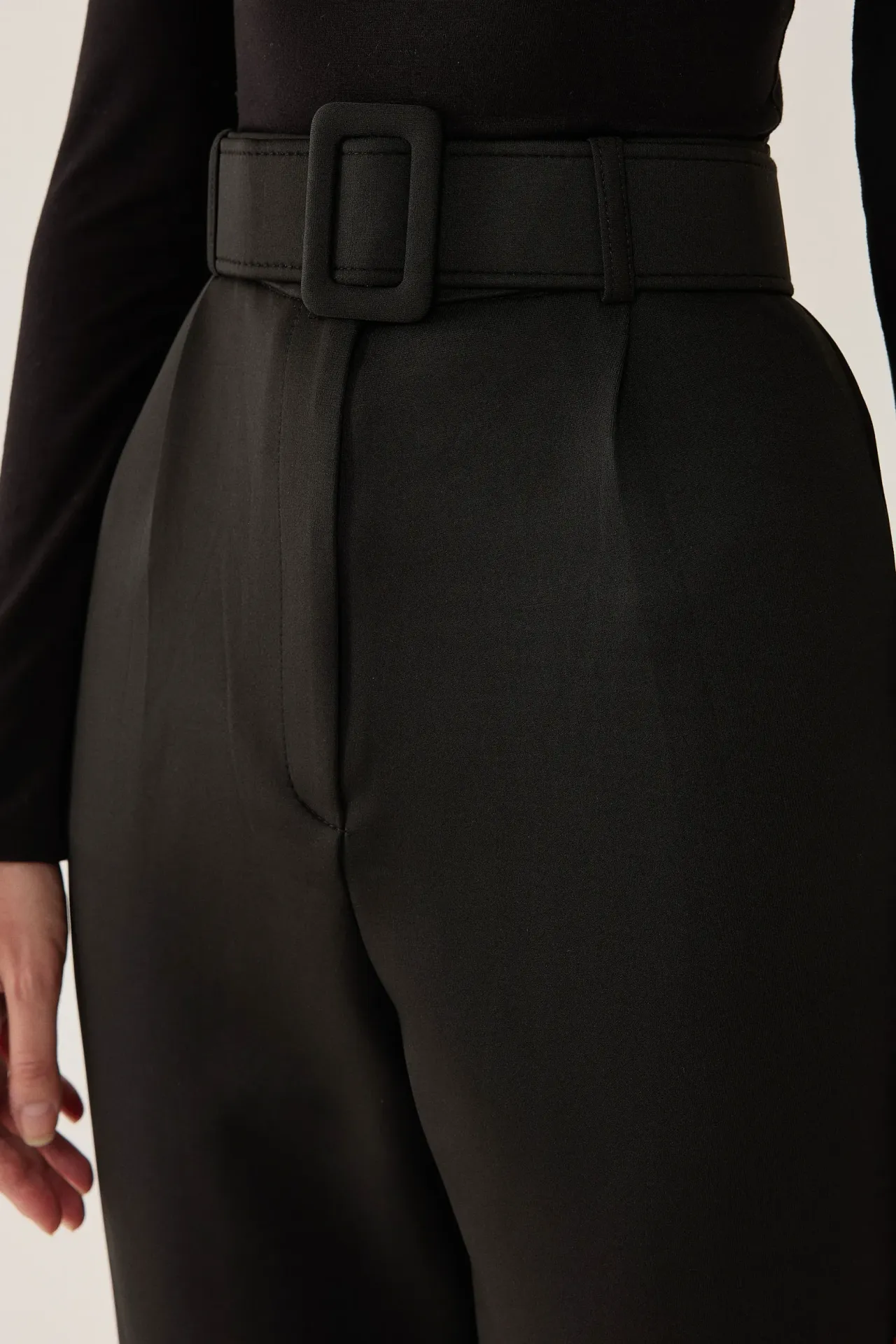 High Waist Belted Pants