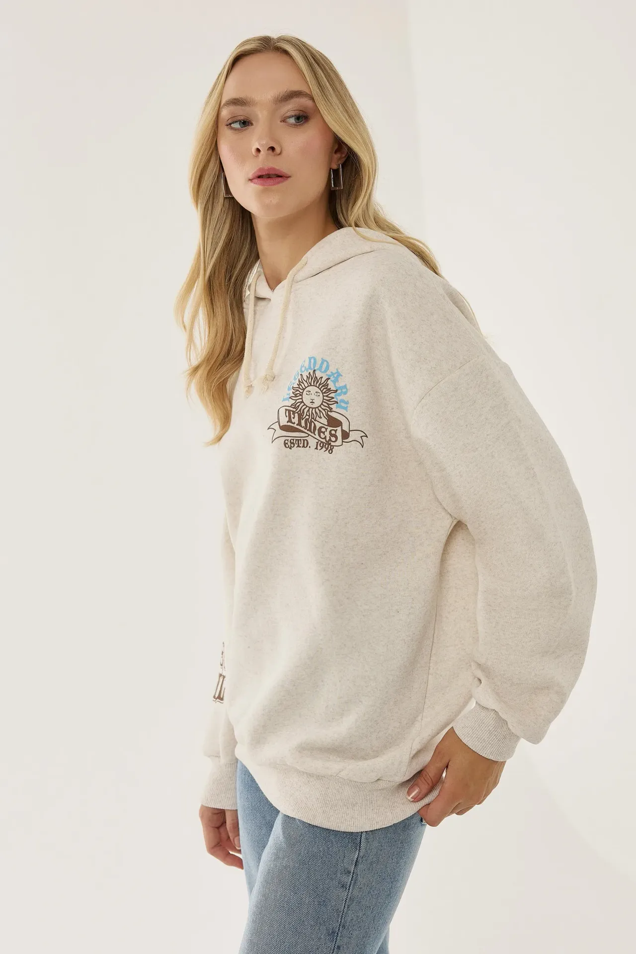 Oversized Printed Sweatshirt