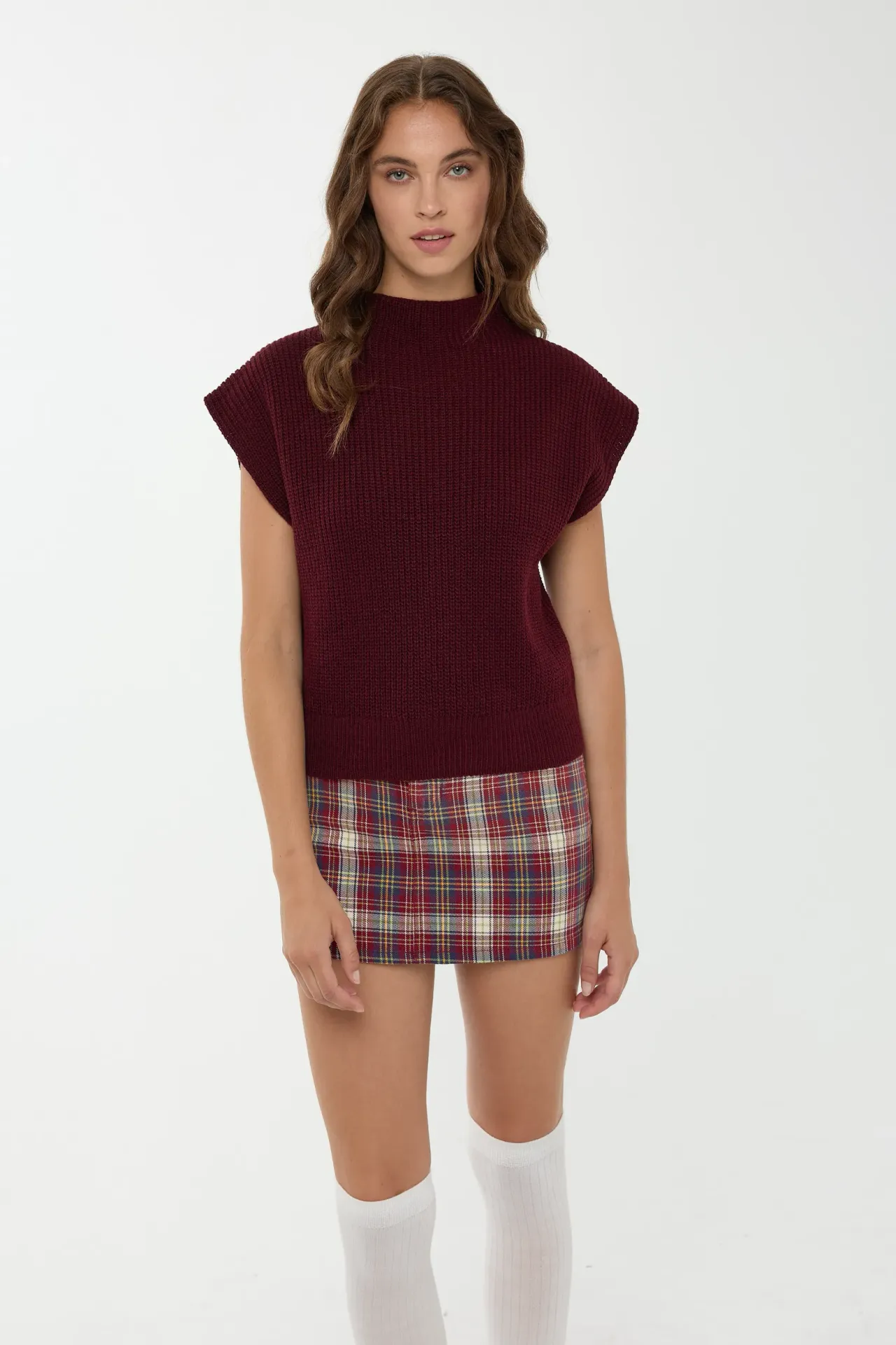 Half Turtleneck Knit Sweater