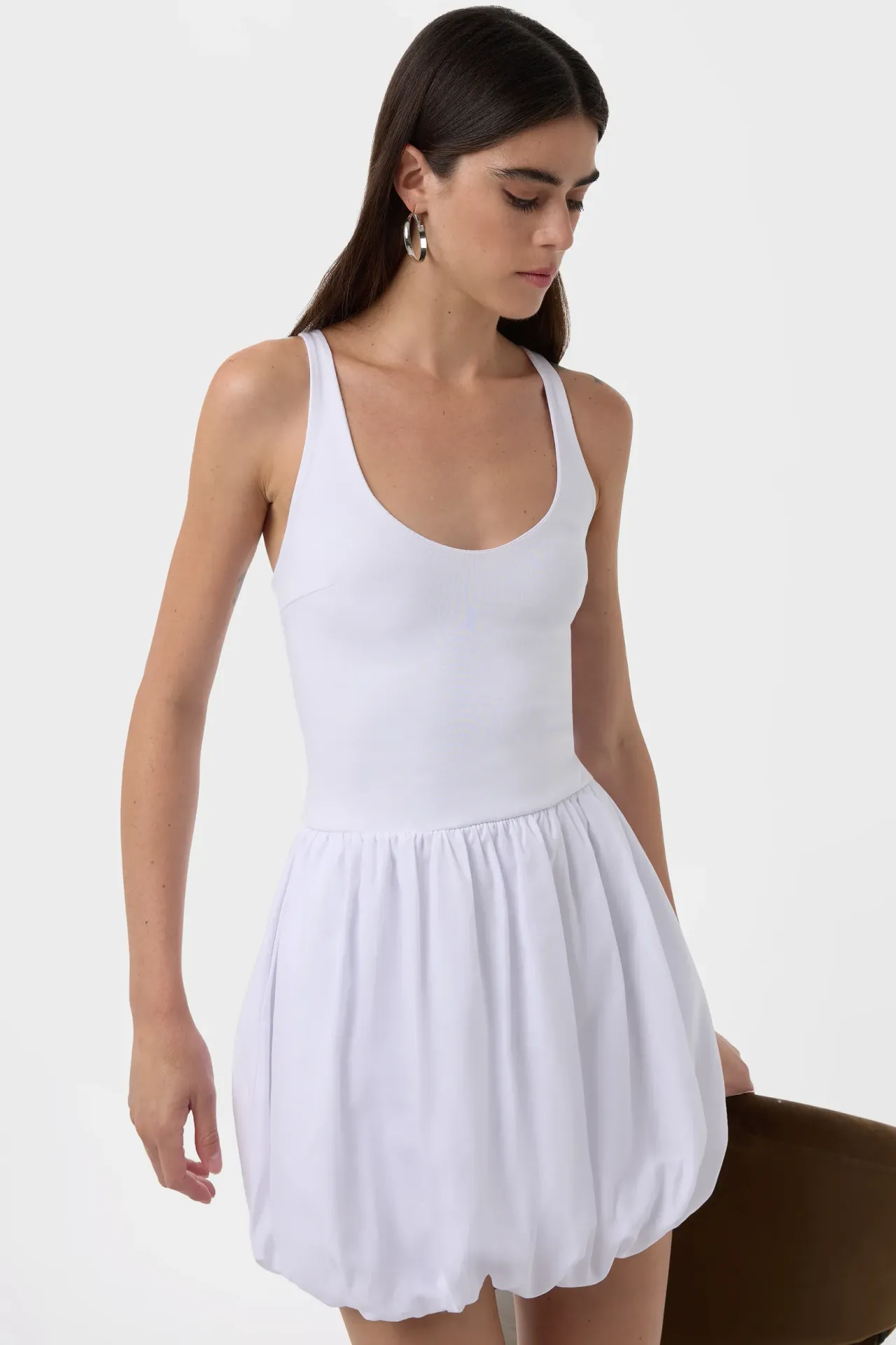 Balloon Skirt Mini Dress
