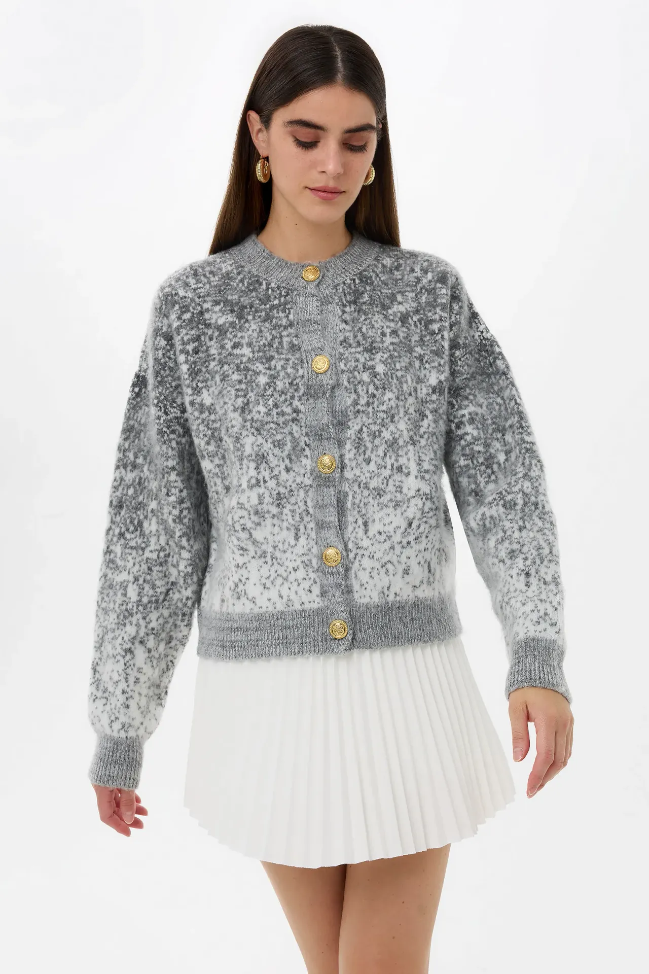 Buttoned Knitted Cardigan