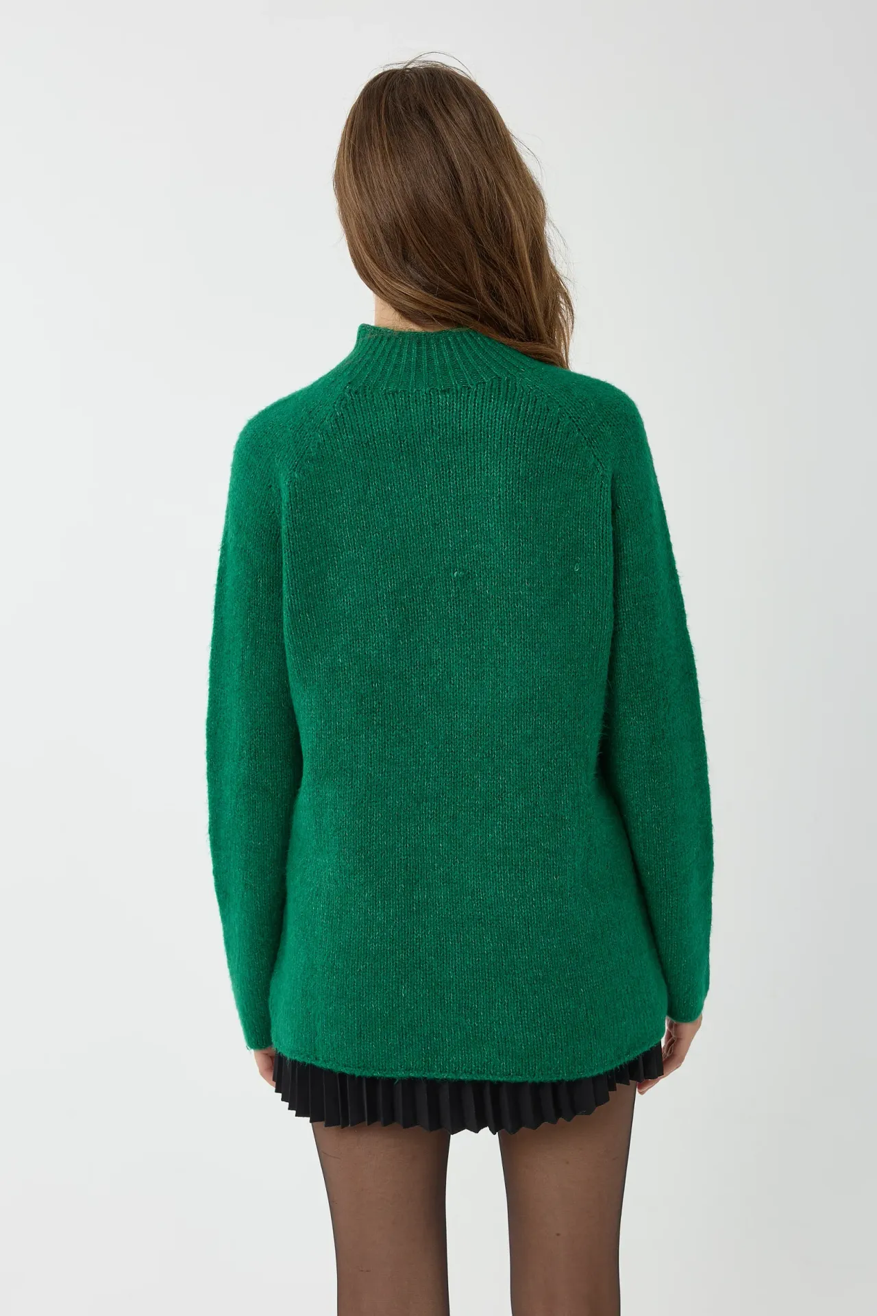 Oversized High-neck Knit Sweater