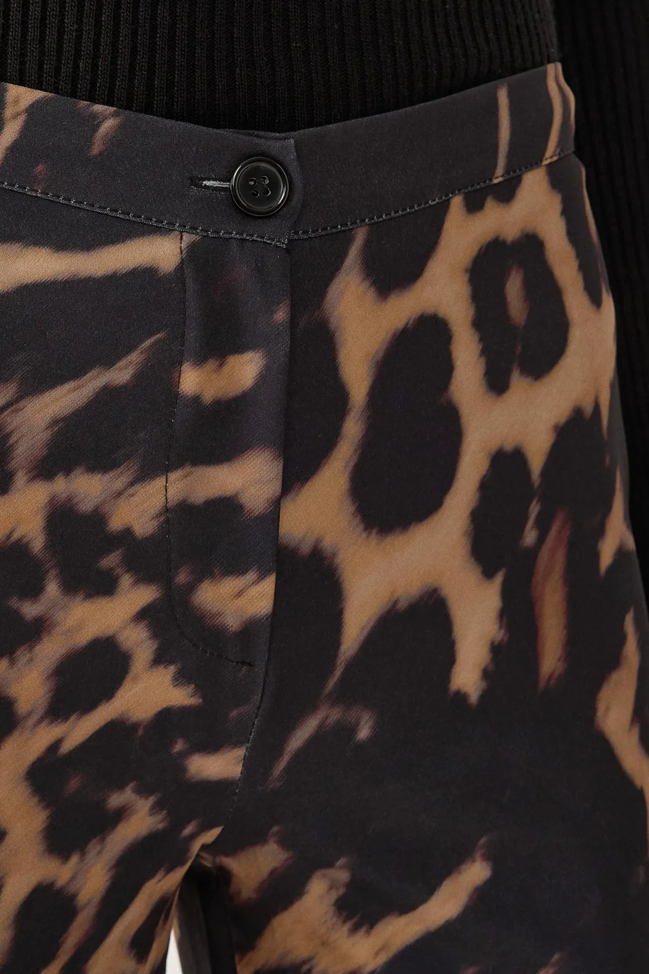 High Waist Leopard Print Flare Pants