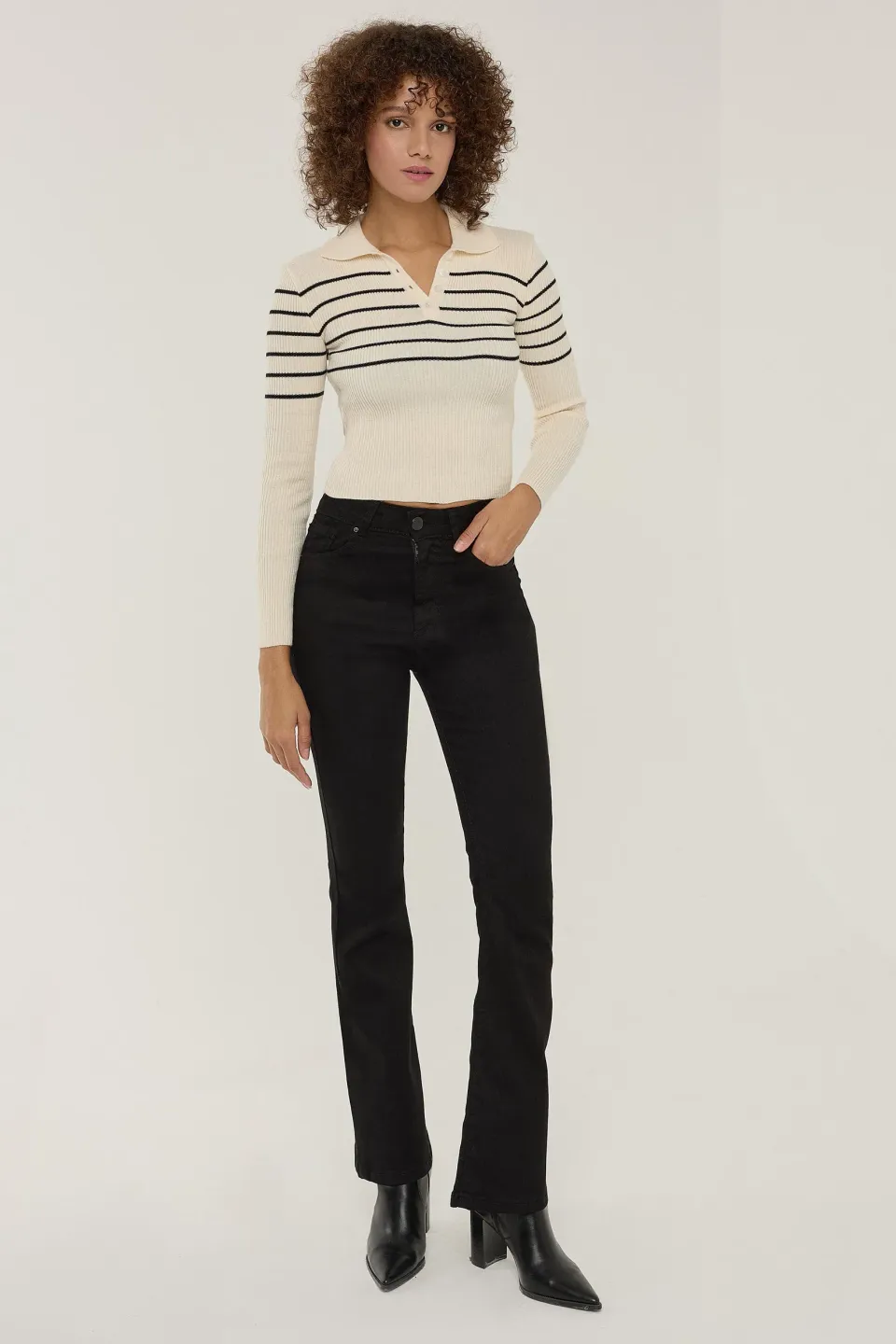 Striped Crop Sweater