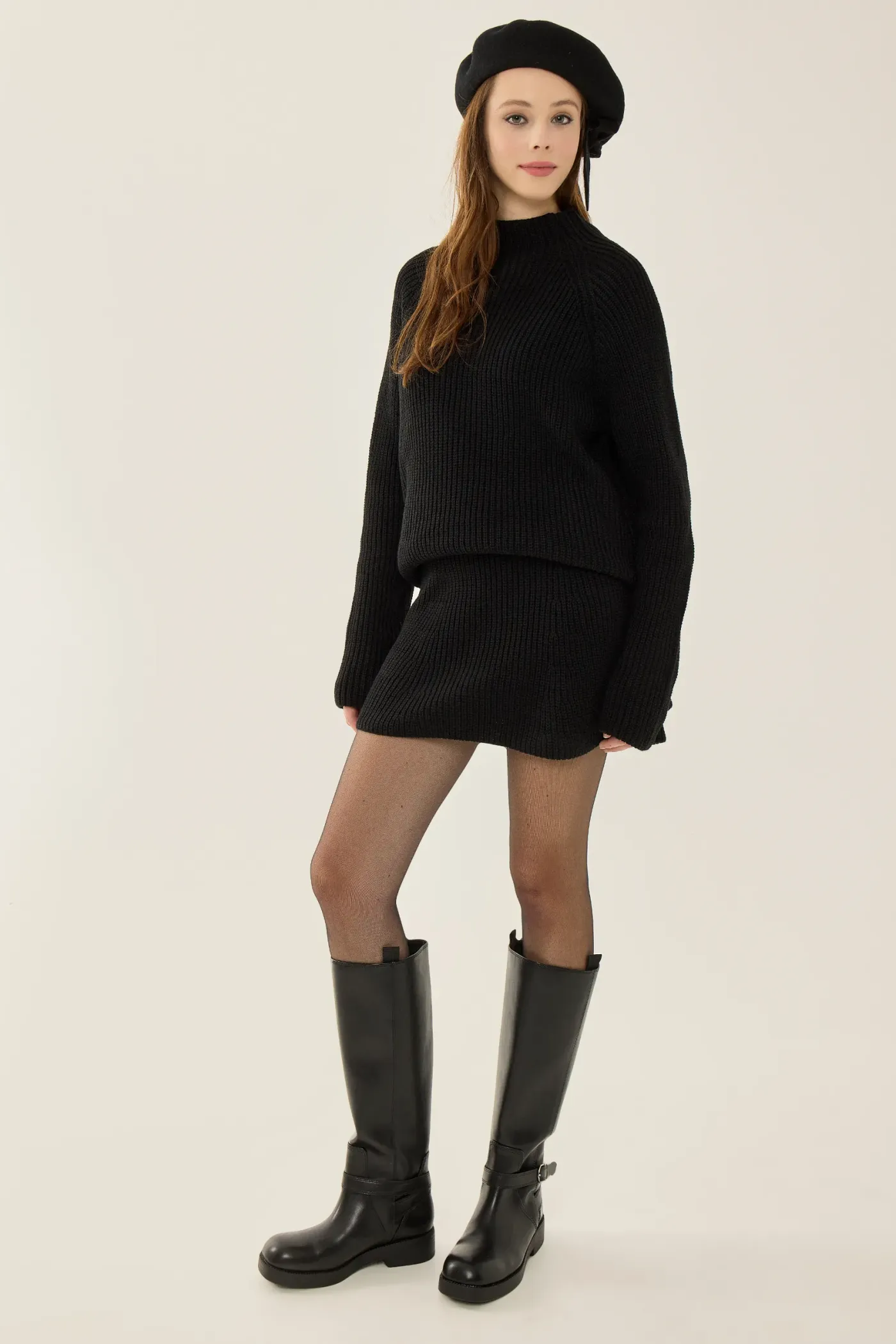 Textured Turtleneck Knit Co-Ord Set 3