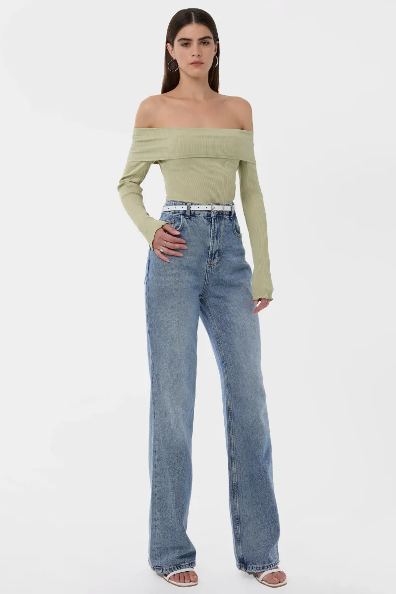 Off Shoulder Madonna Collar Top 4