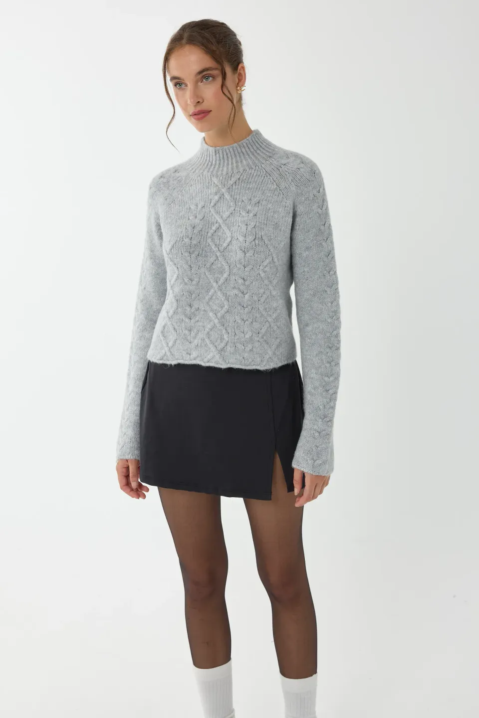 Knitted High-Neck Sweater