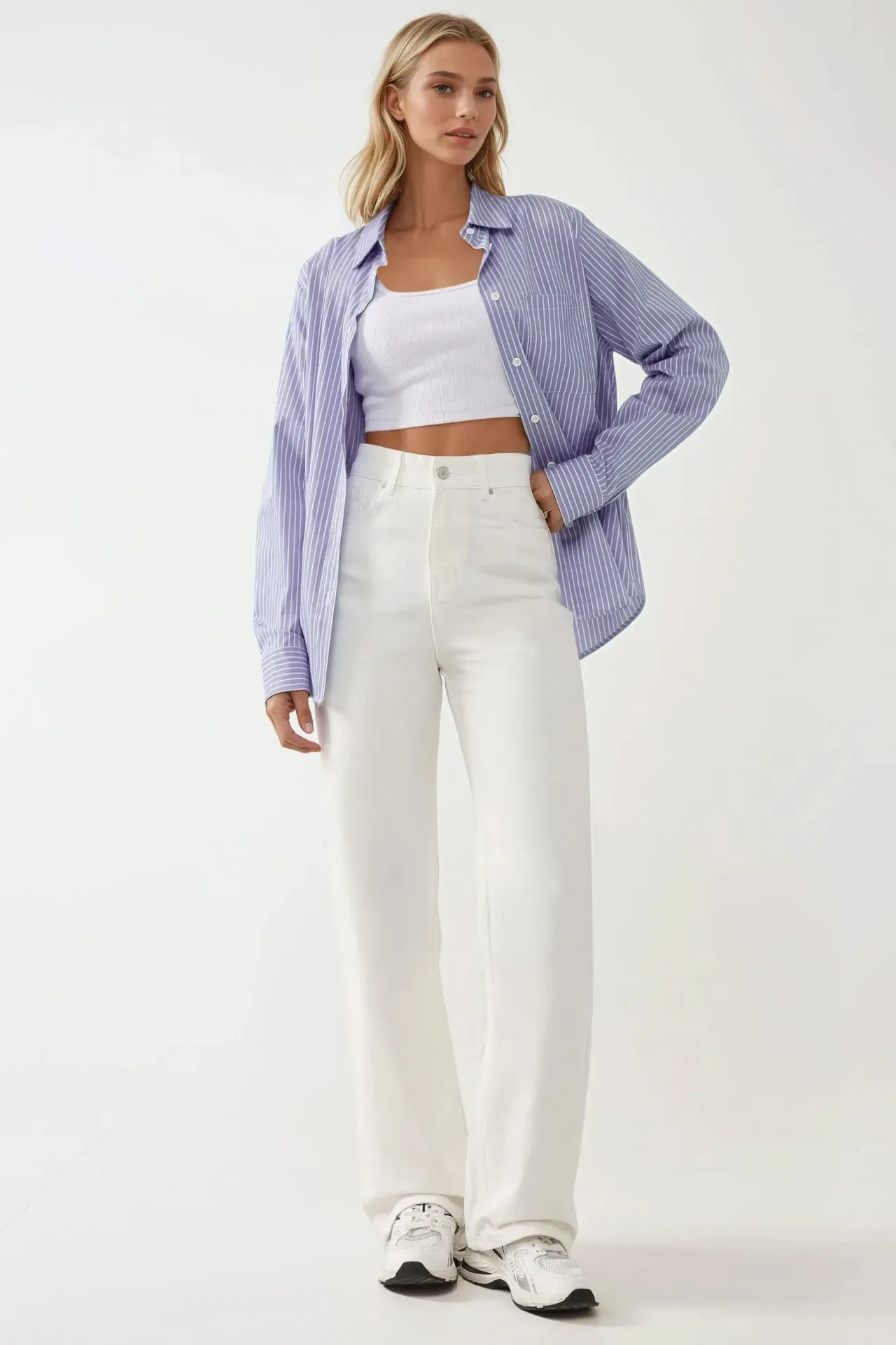 High Waist Straight Leg Jeans