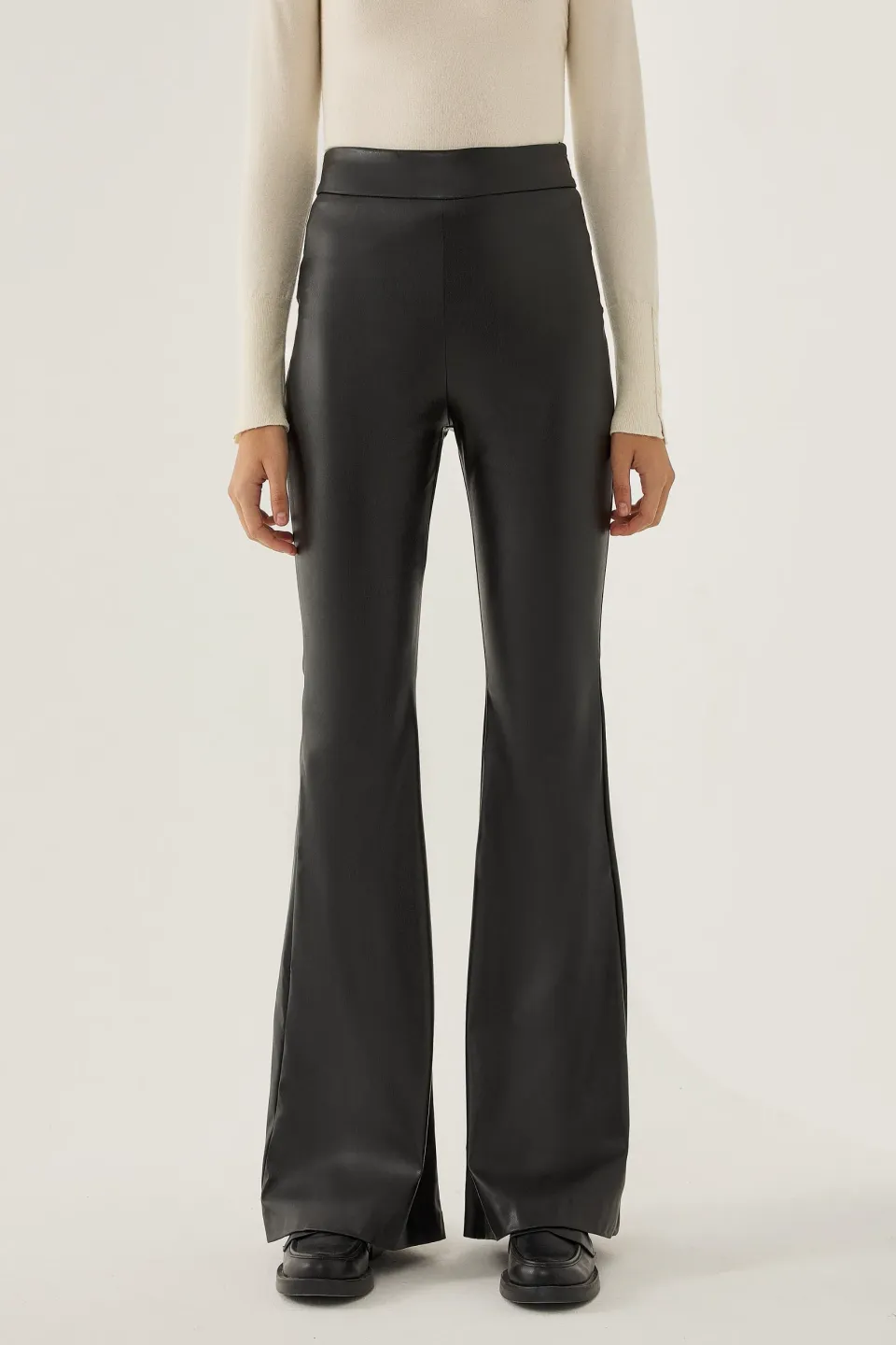 Faux Leather Flare Pants