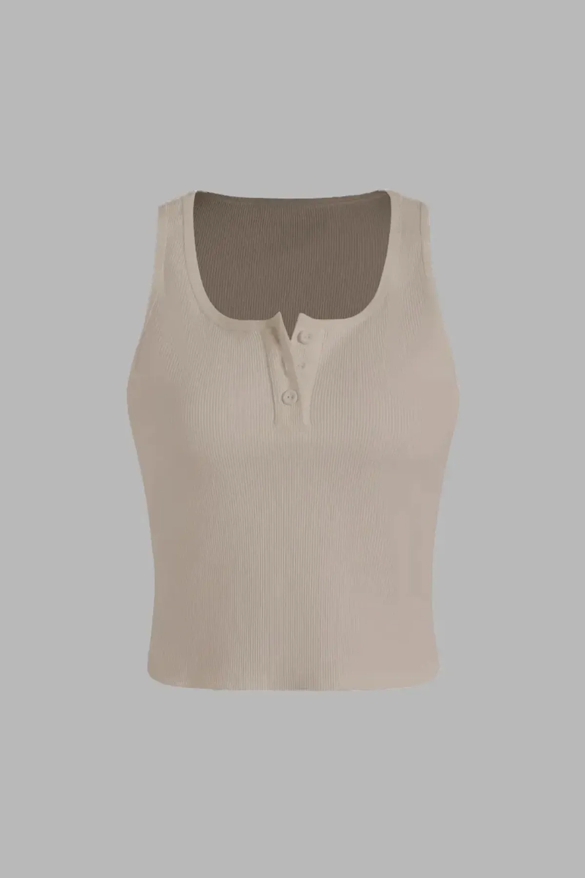Basic Button Detailed Crop Top 1