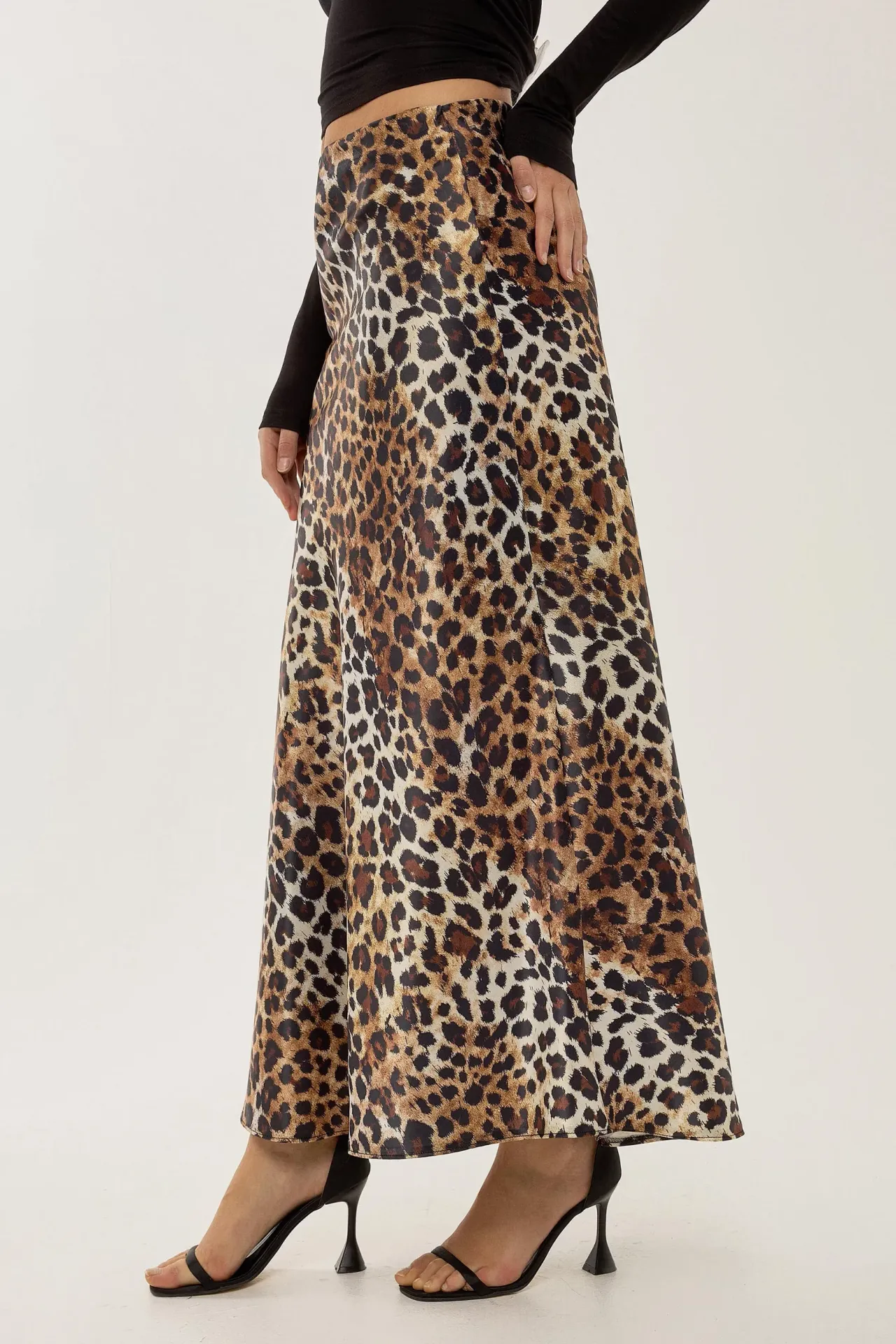 Leopard Print Bodycon Maxi Skirt