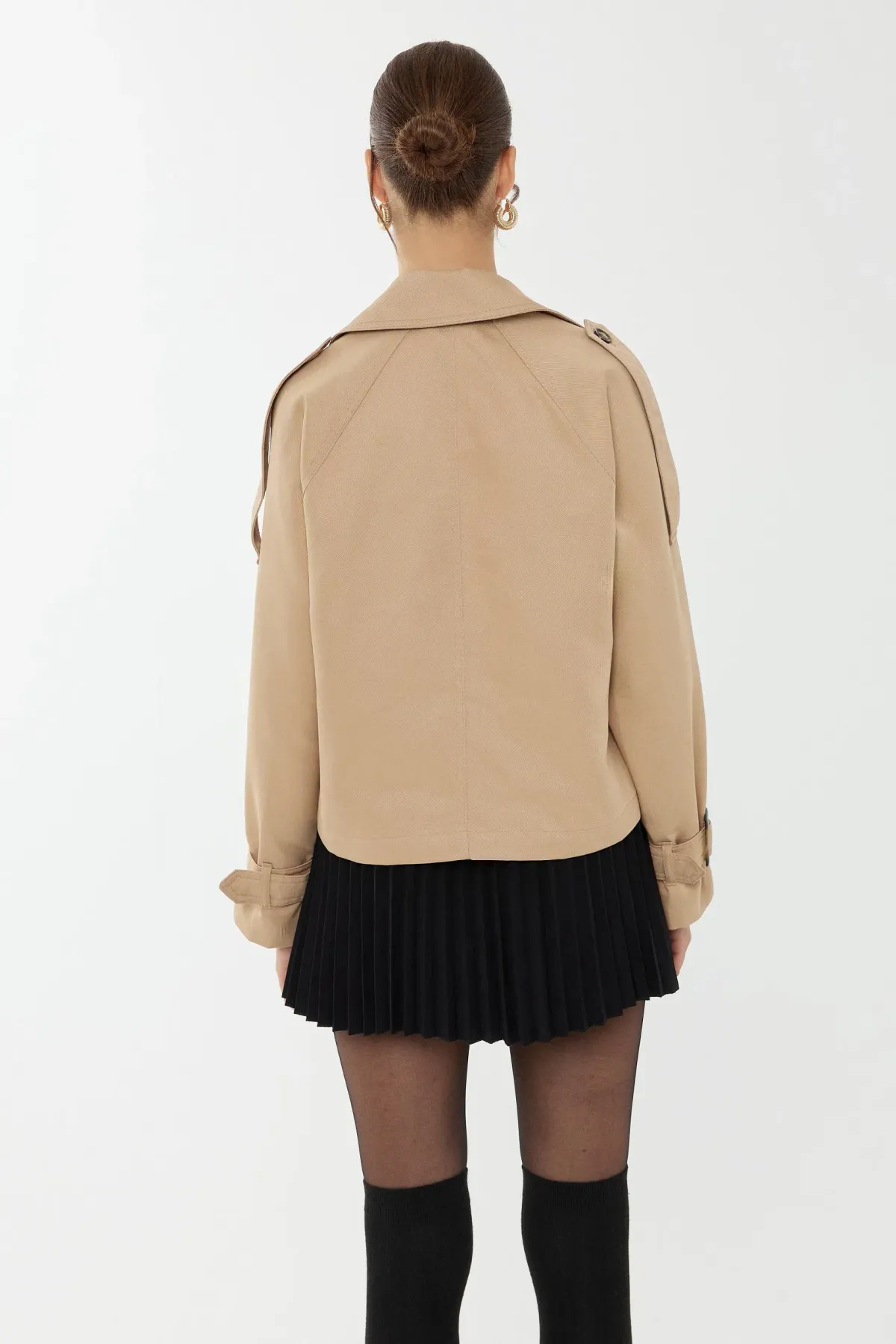 Oversized Crop Trench Coat 5