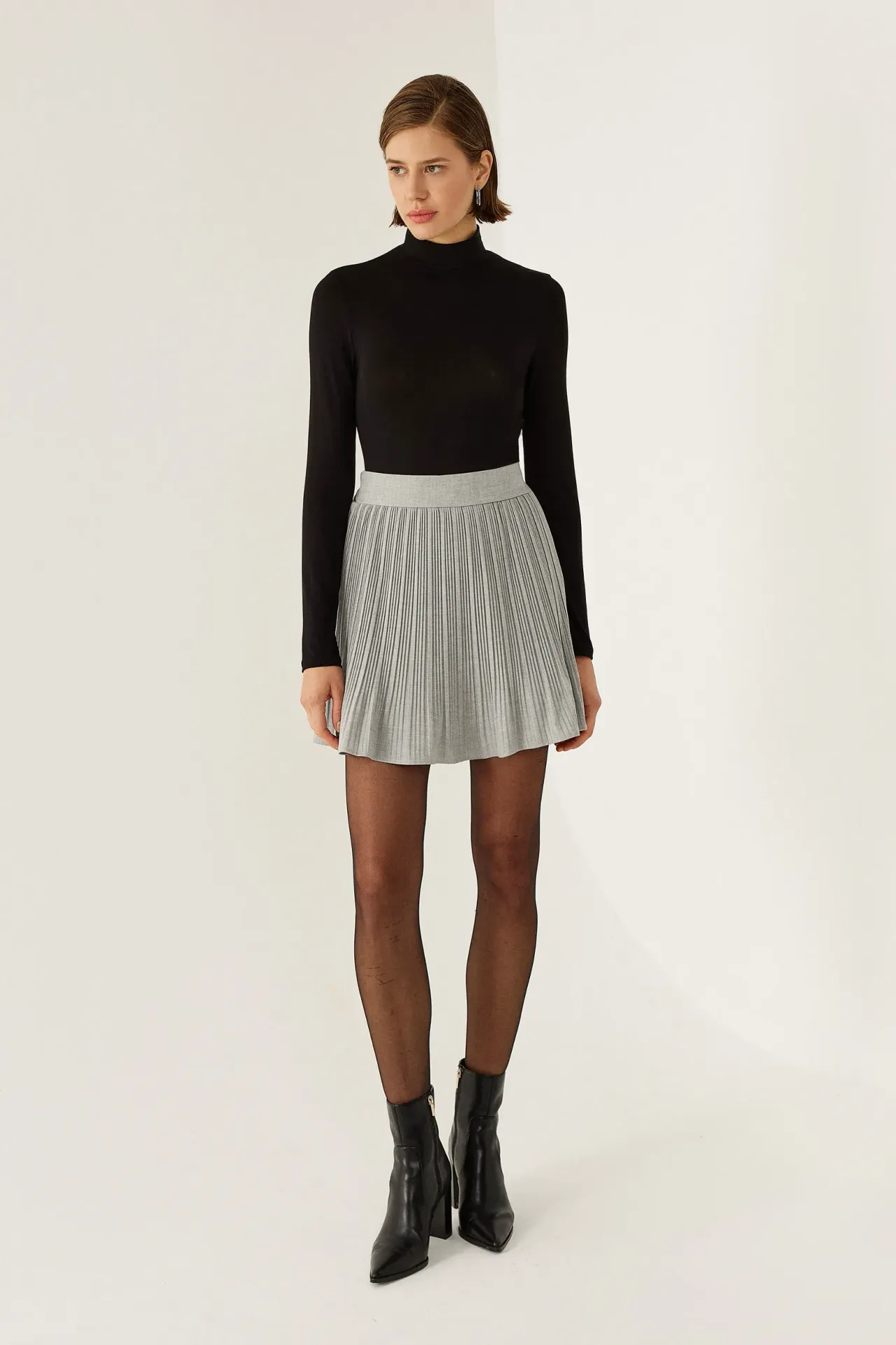 Pleated Mini Skirt