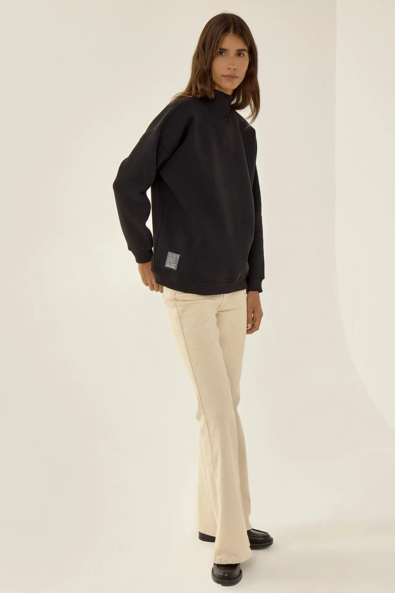 Relaxed Fit Half Turtleneck Sweatshirt