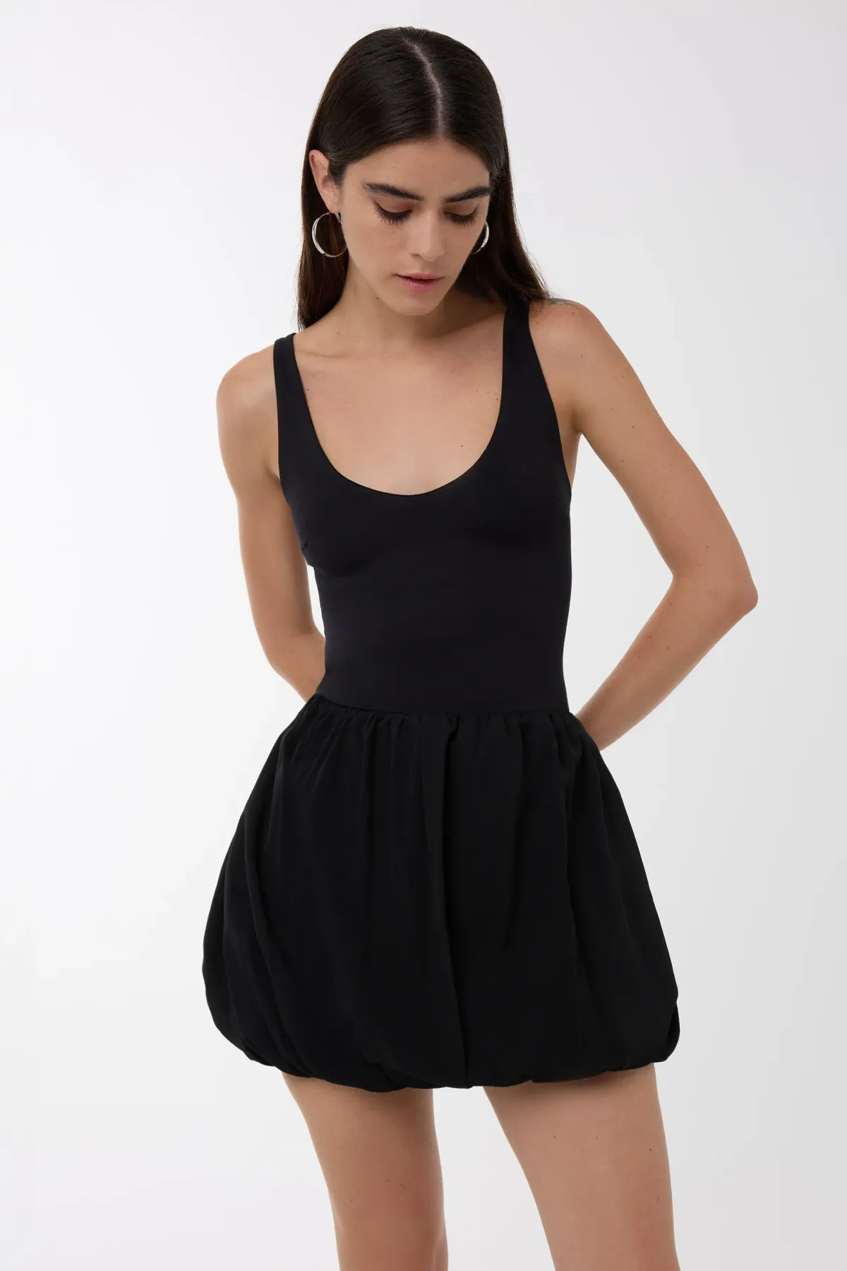 Balloon Skirt Mini Dress 3
