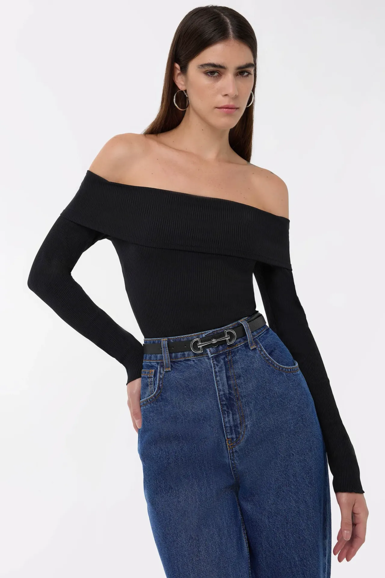 Off Shoulder Madonna Collar Top