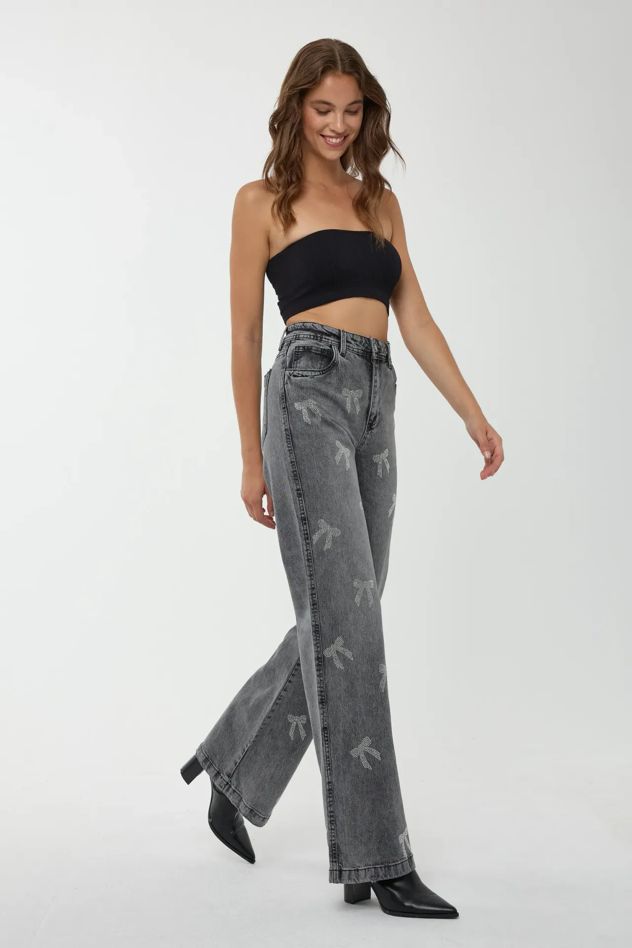 High Waist Straight Leg Jeans