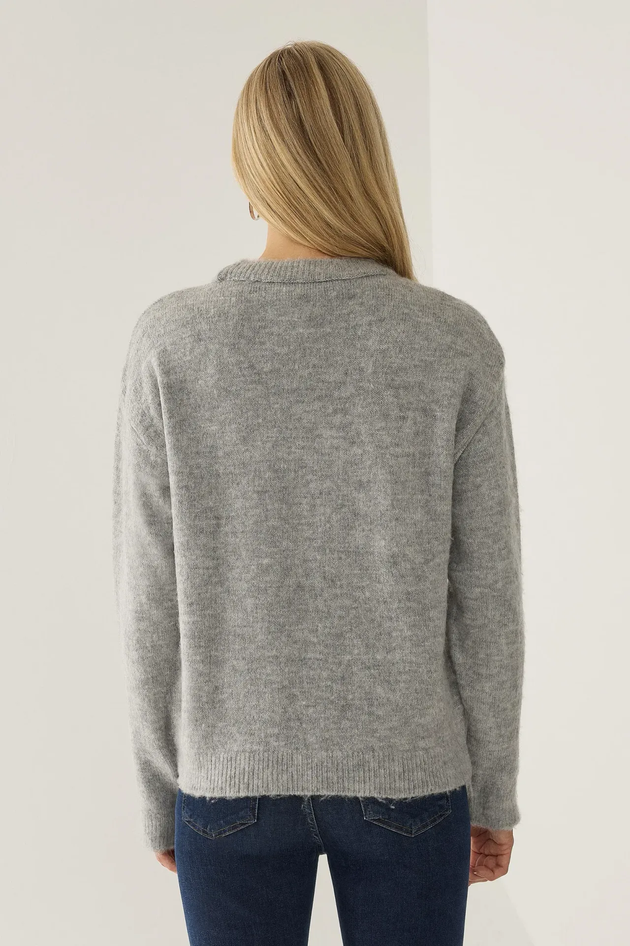 Relaxed Fit Cherry Detail Sweater