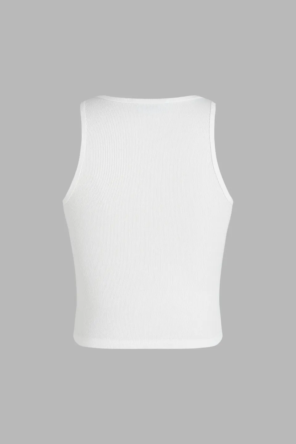 Basic Button Detailed Crop Top