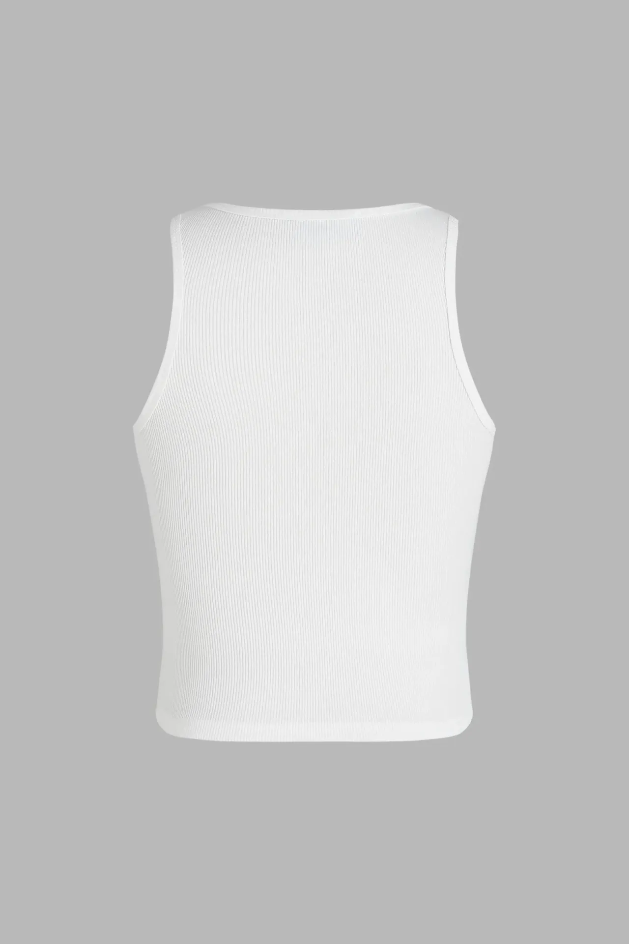 Basic Button Detailed Crop Top