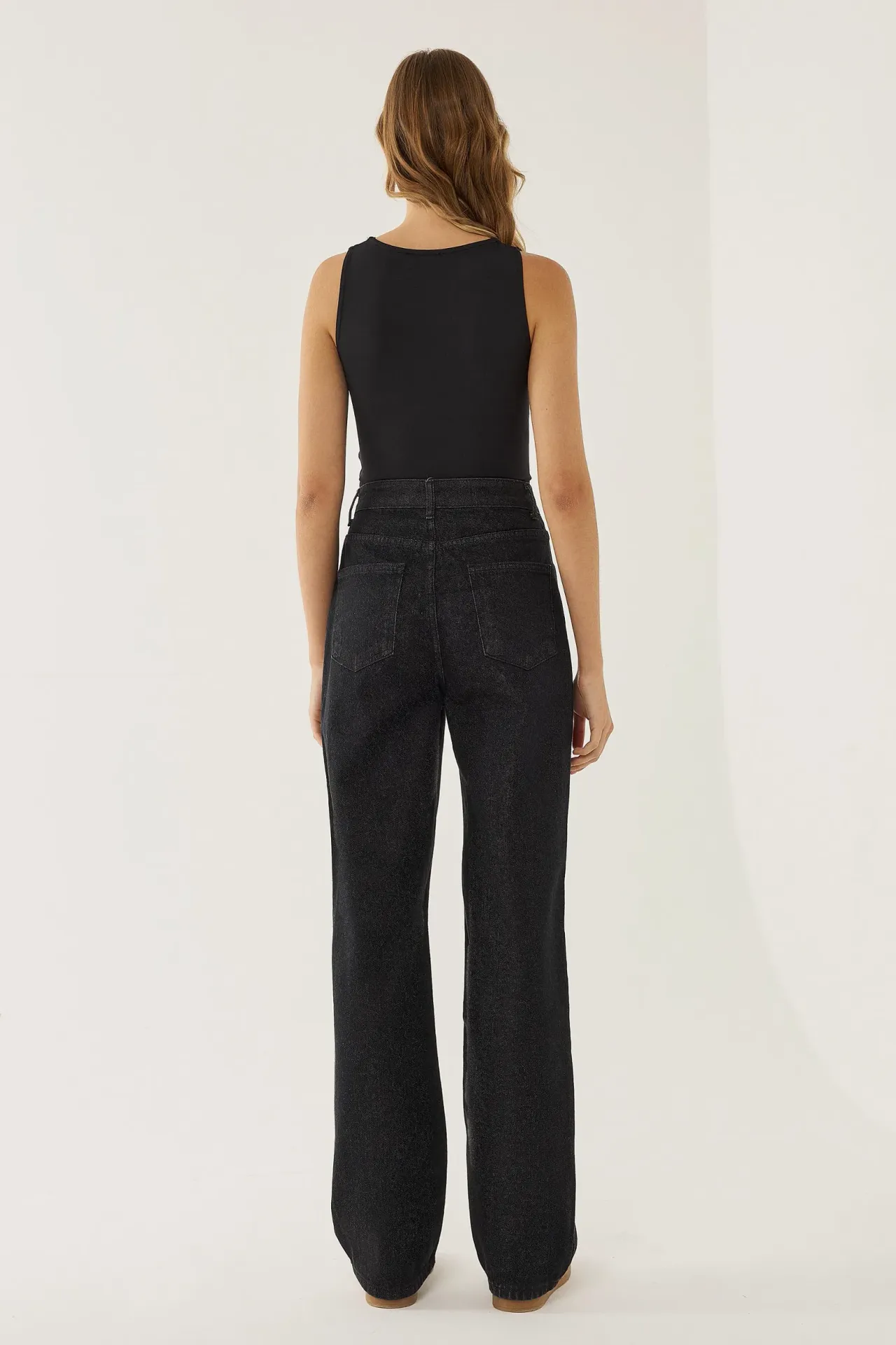 Washed Straight-Leg Jeans