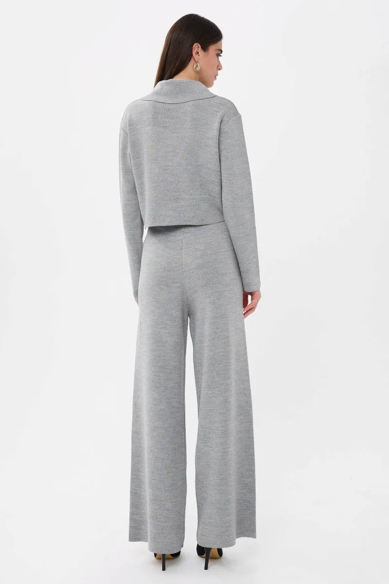Shirt Collar Knit Co-Ord Set 4