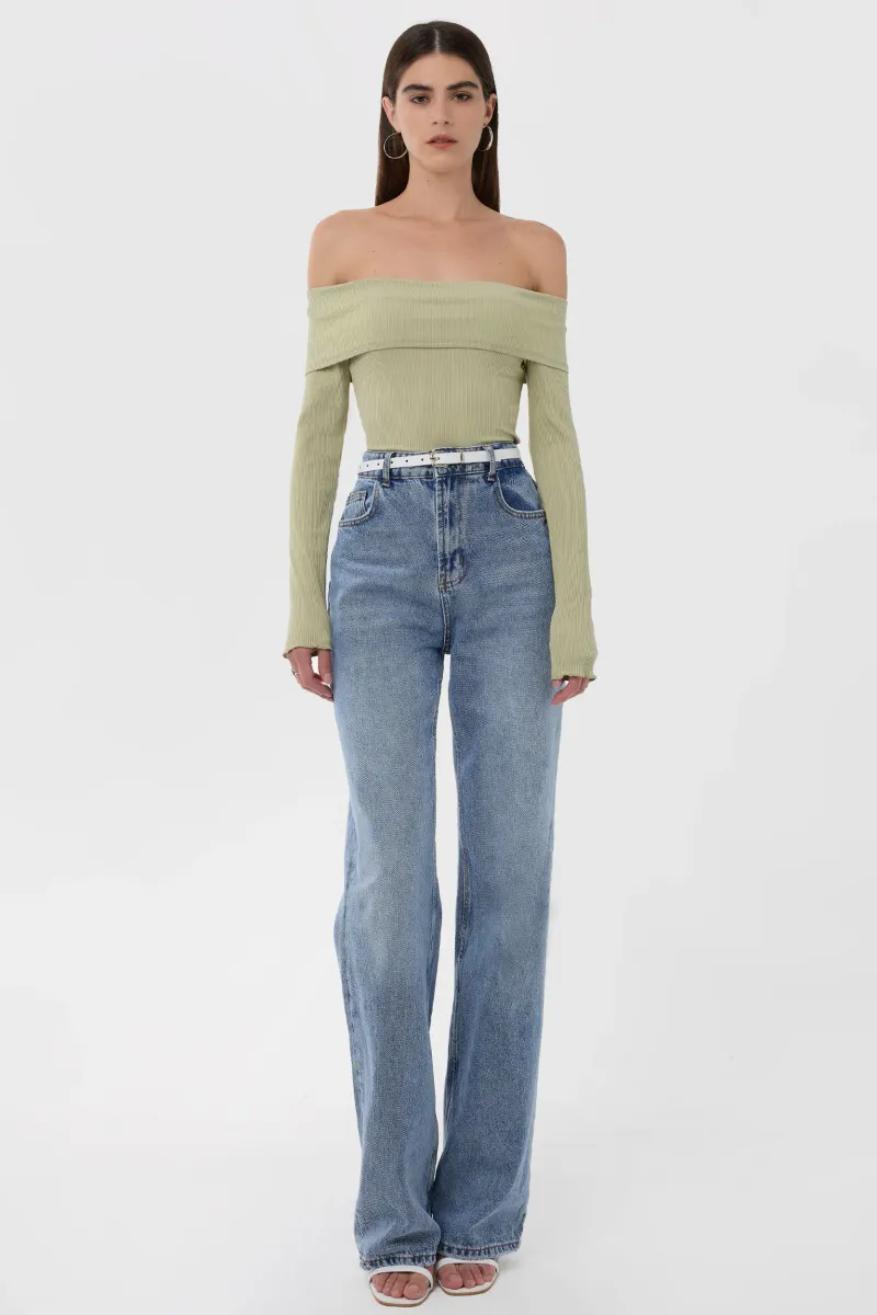 Off Shoulder Madonna Collar Top 2