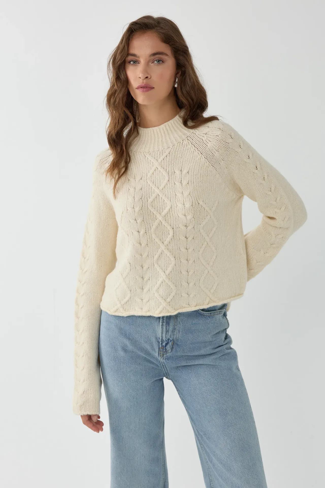Knitted High-Neck Sweater
