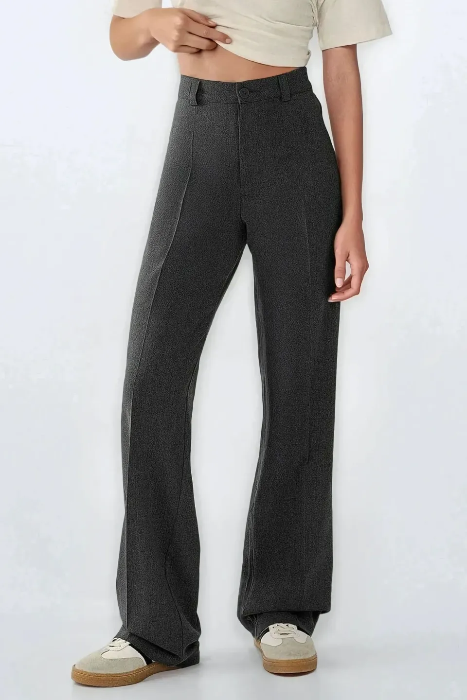 High Waist Straight Leg Pants