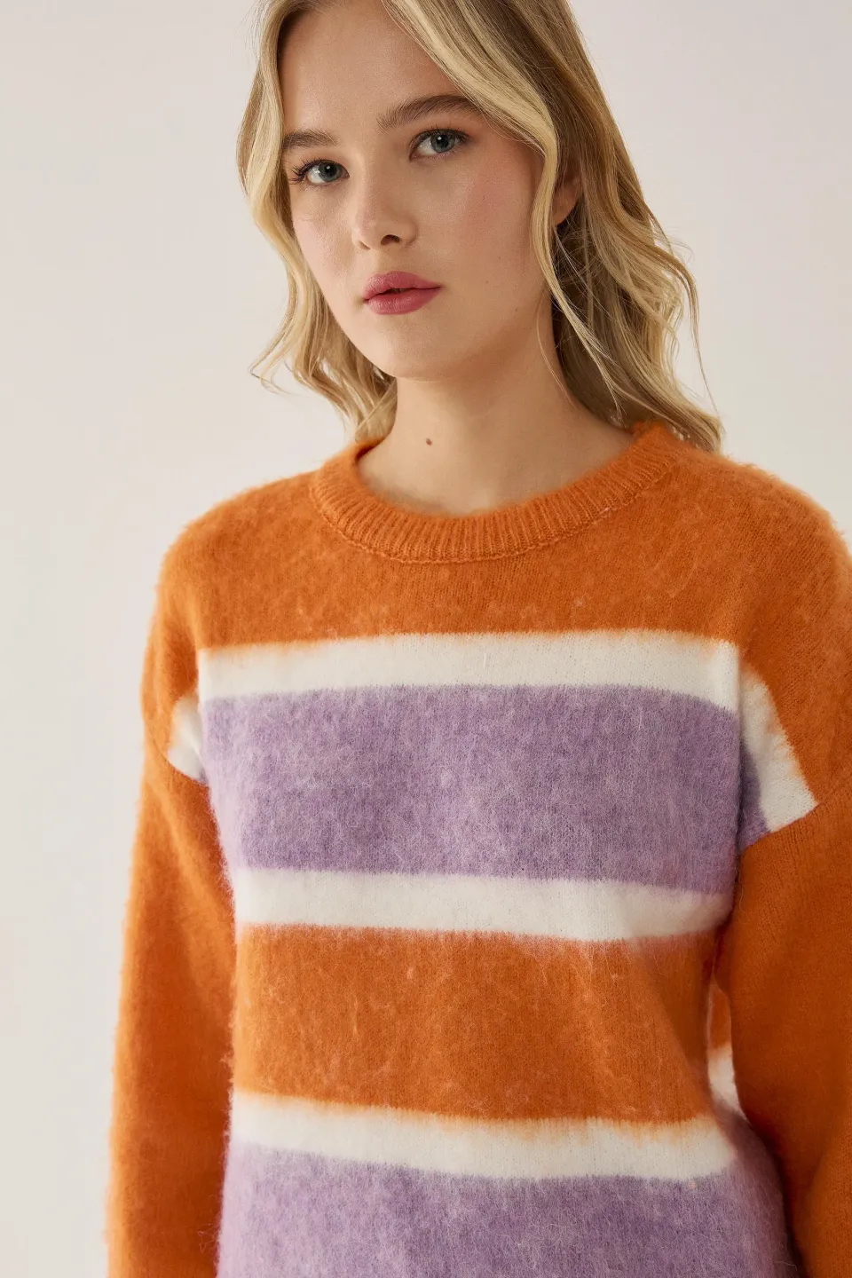 Relaxed Fit Colorful Striped Sweater