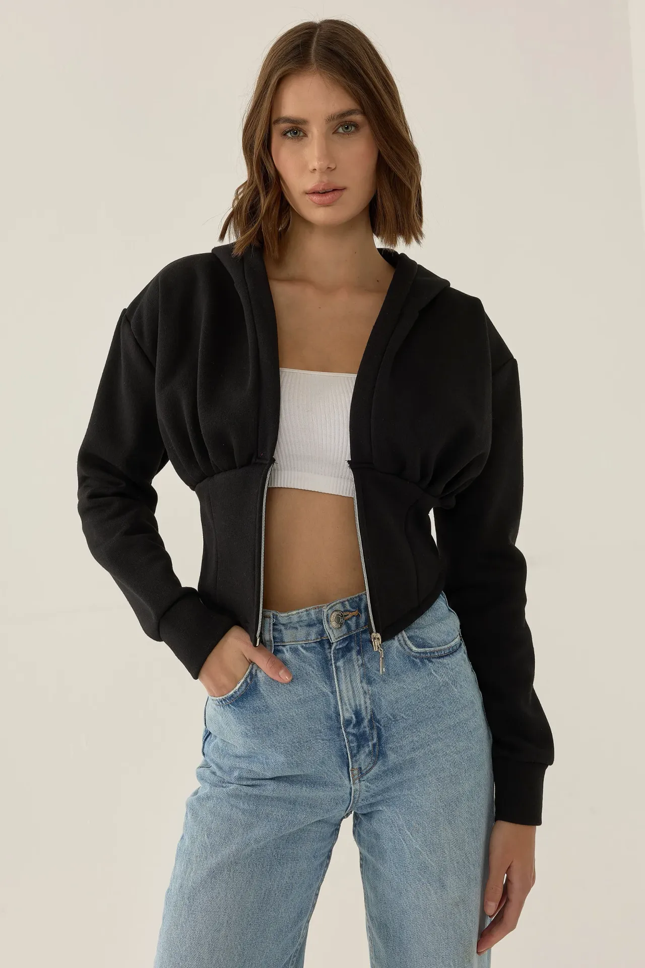 Crop Corset Hoodie