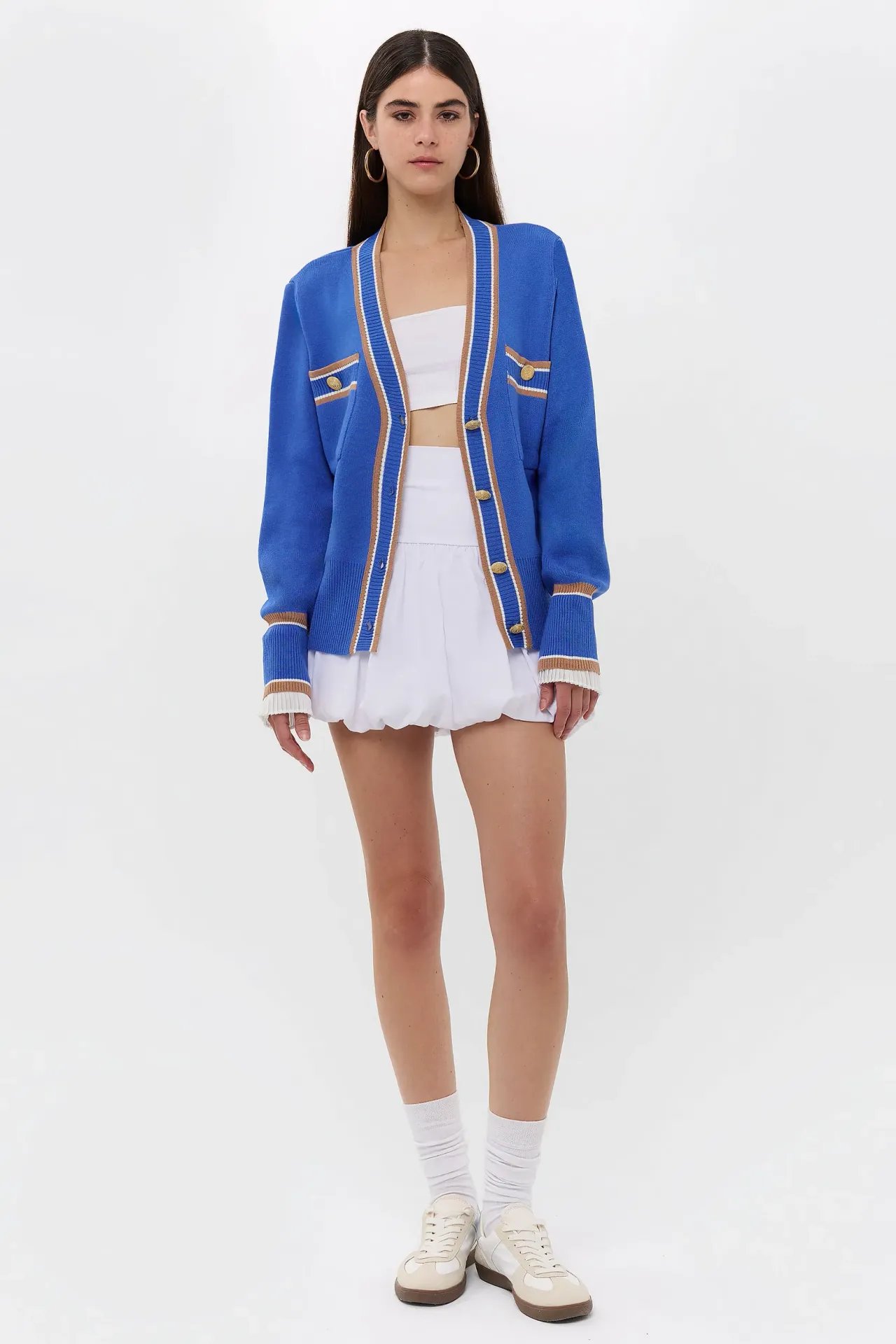 Buttoned Relaxed Knit Cardigan
