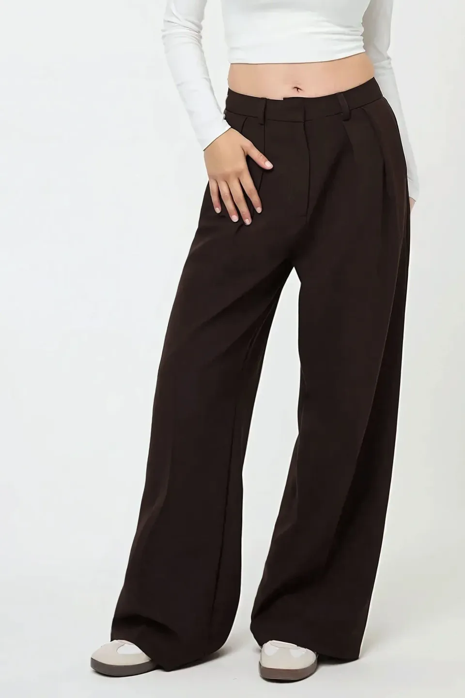 High Waist Wide Leg Suit Pants