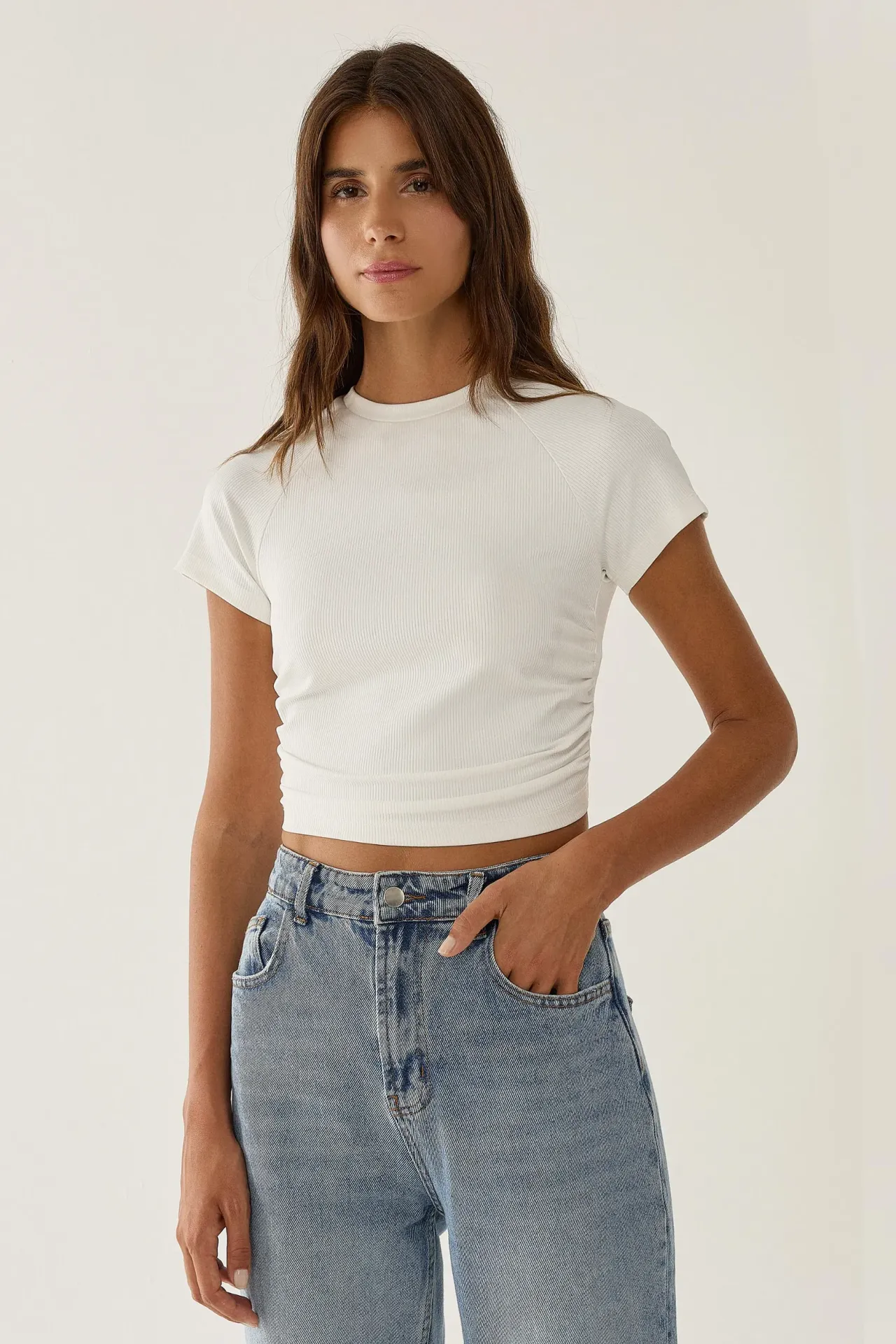 Ruched Detail Crop Top