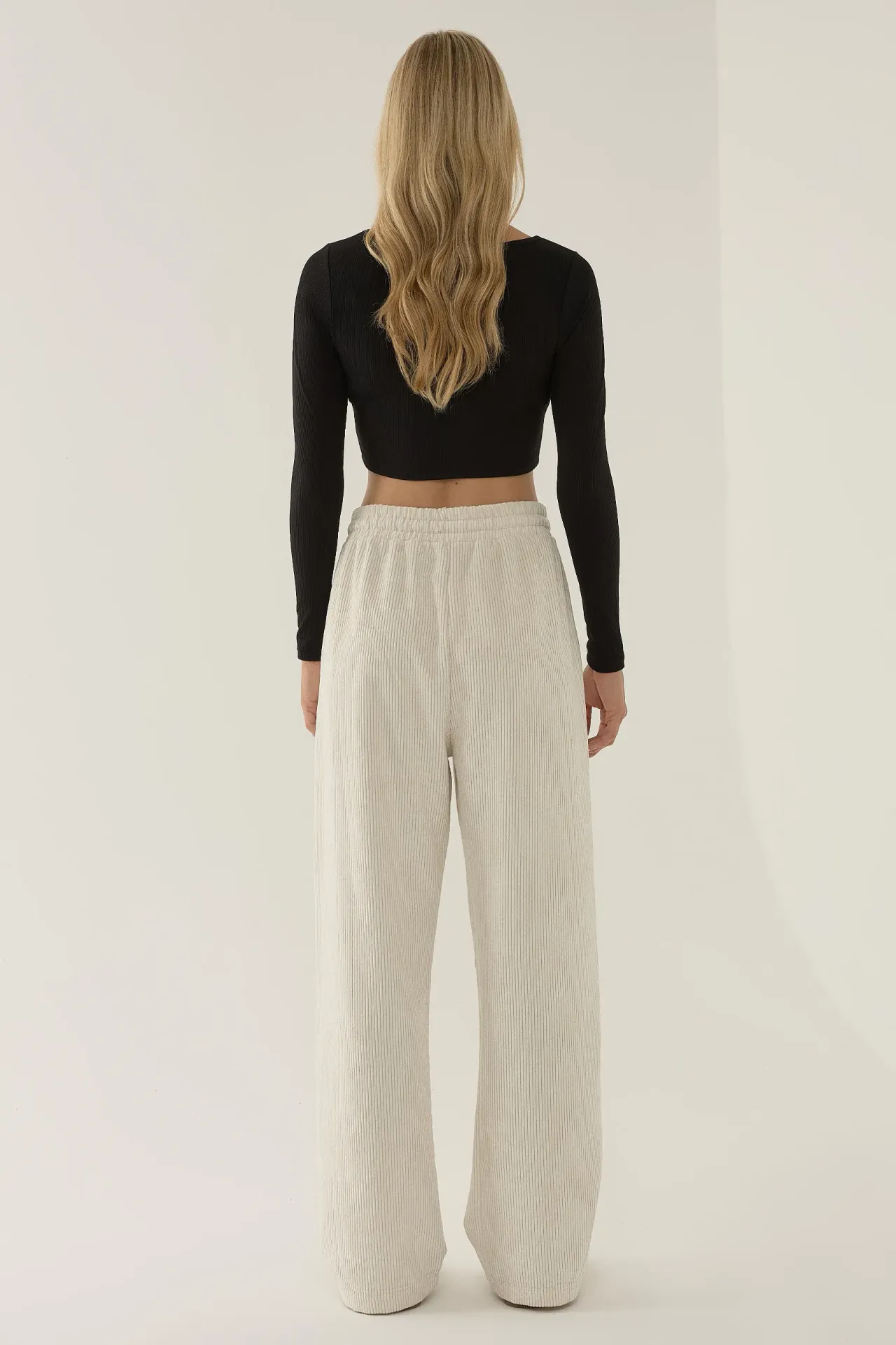 Velvet Elastic Waist Pants