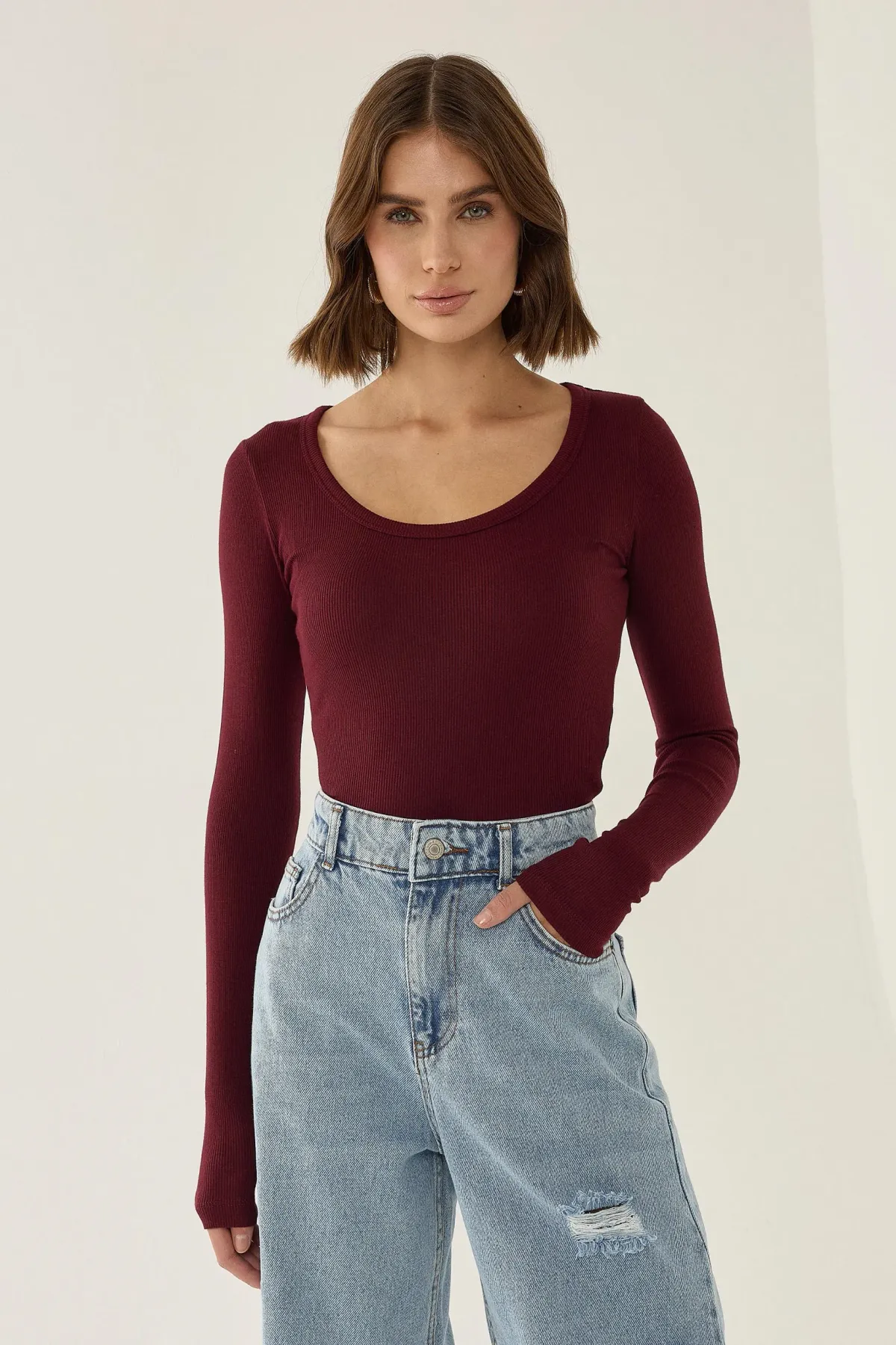 Slim Fit Long Sleeve Top 1