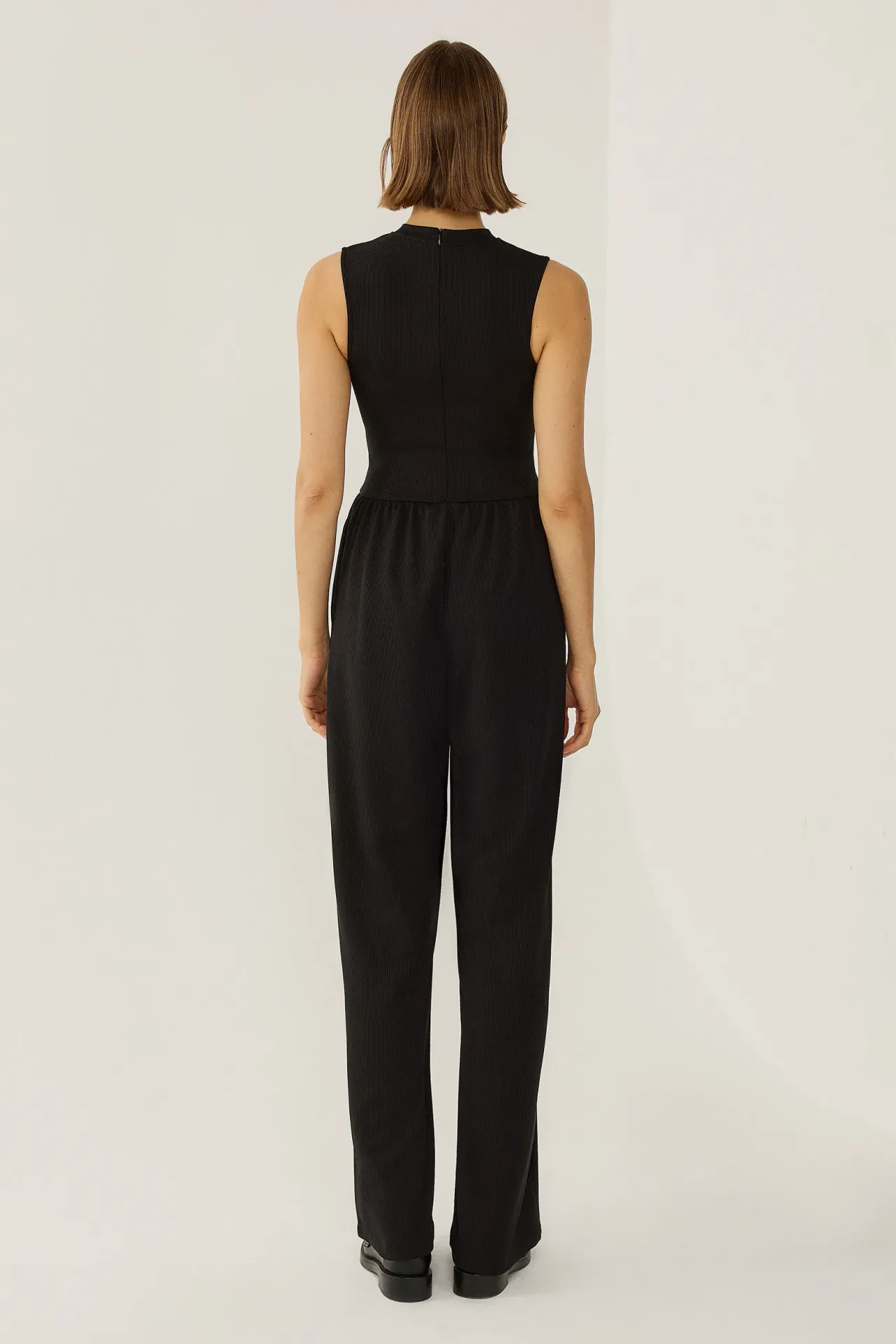 Crew Neck Wide Leg Jumpsuit