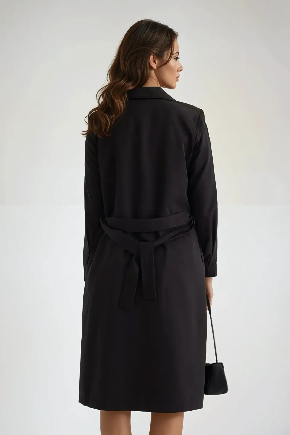 Buttoned Light Trenchcoat with a Belt