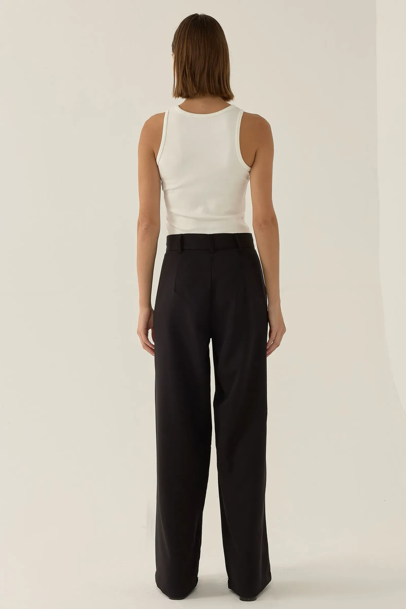 Yüksek Bel Wide Leg Paça Pantolon 6