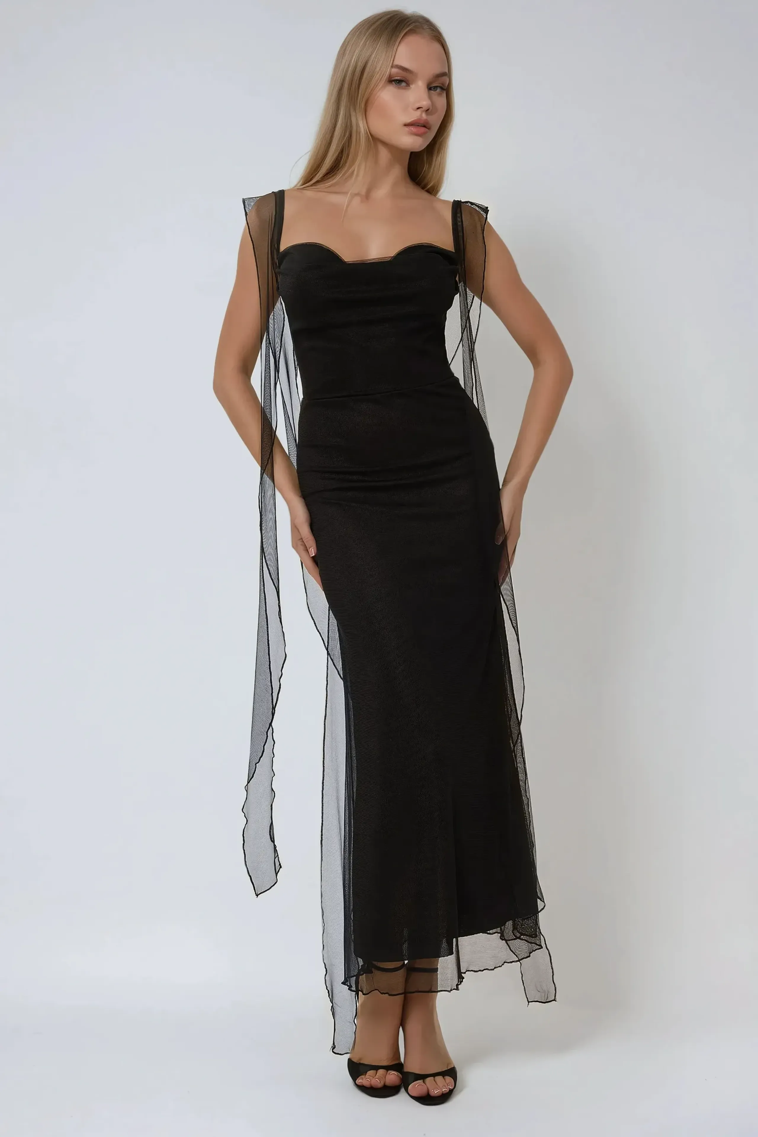 black bodycon dress with collar Black Sleeveless Collar Knit Dress – KOODSHOT main image 0
