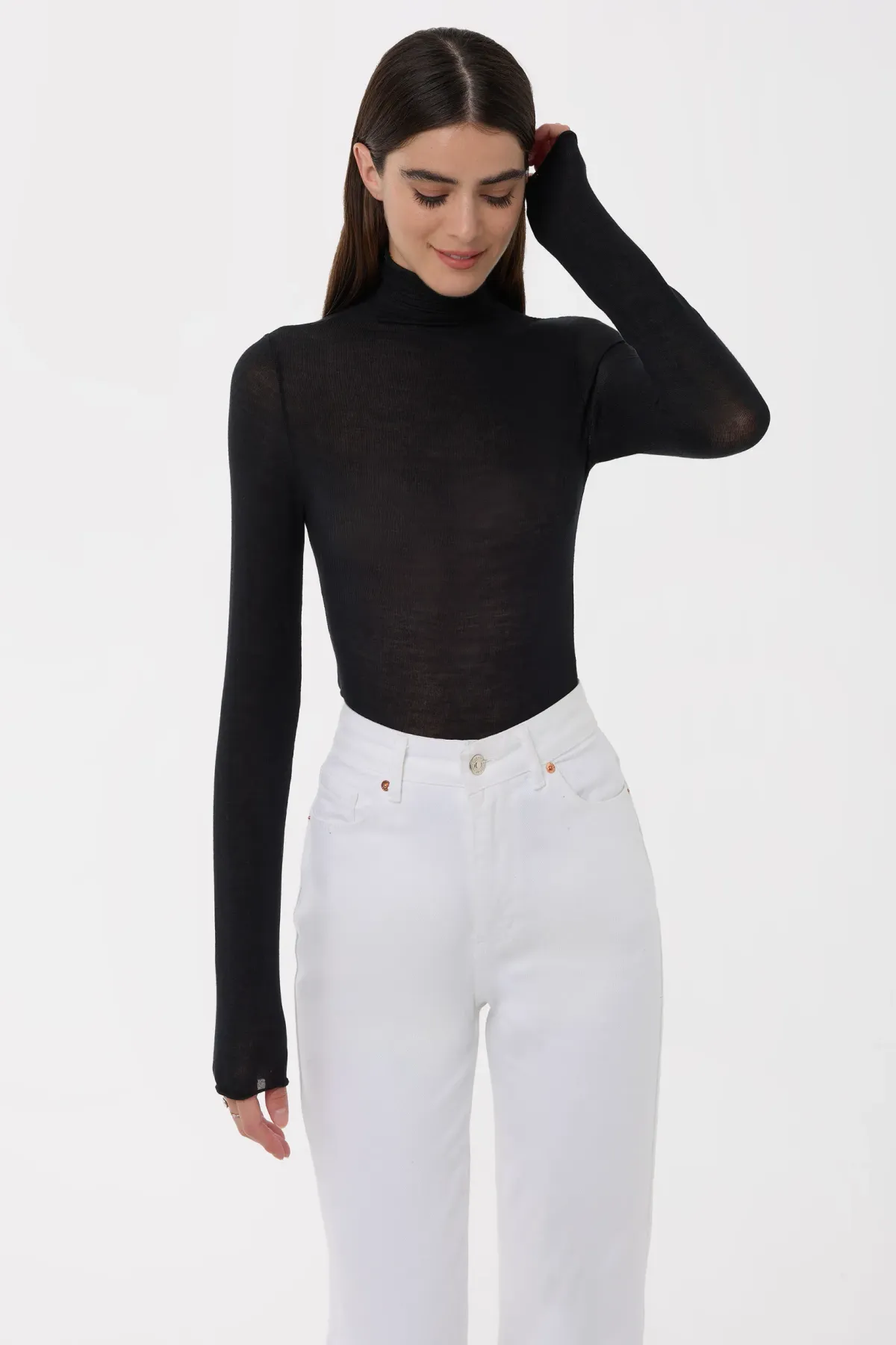 Half Turtleneck Basic Top 2